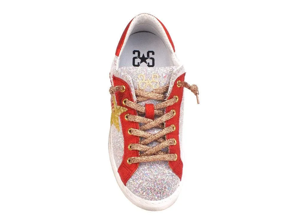 2STARS Sneakers Arancio Glitter  Multicolore 2SD1864