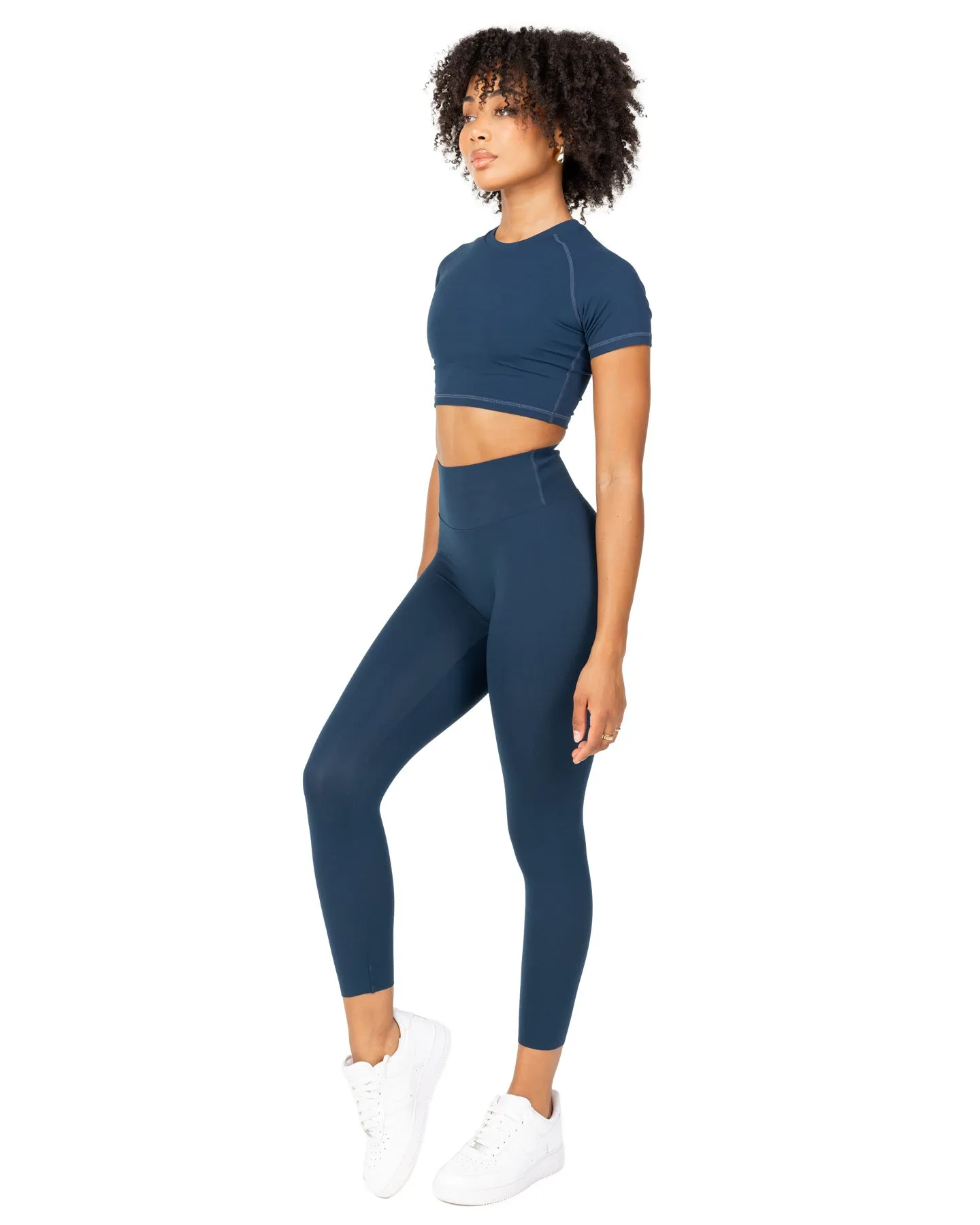 7/8 Aura Bonded Leggings - Navy