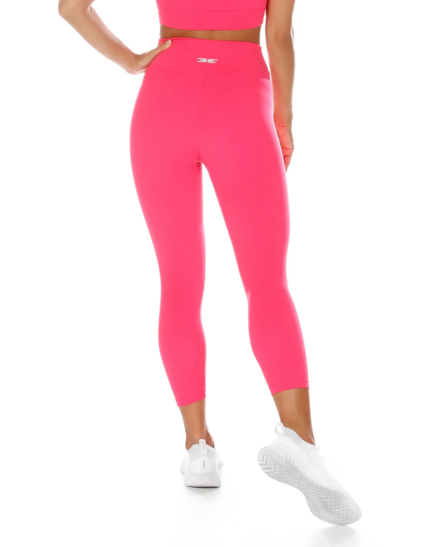 7/8 Cross Over Leggings - Pink