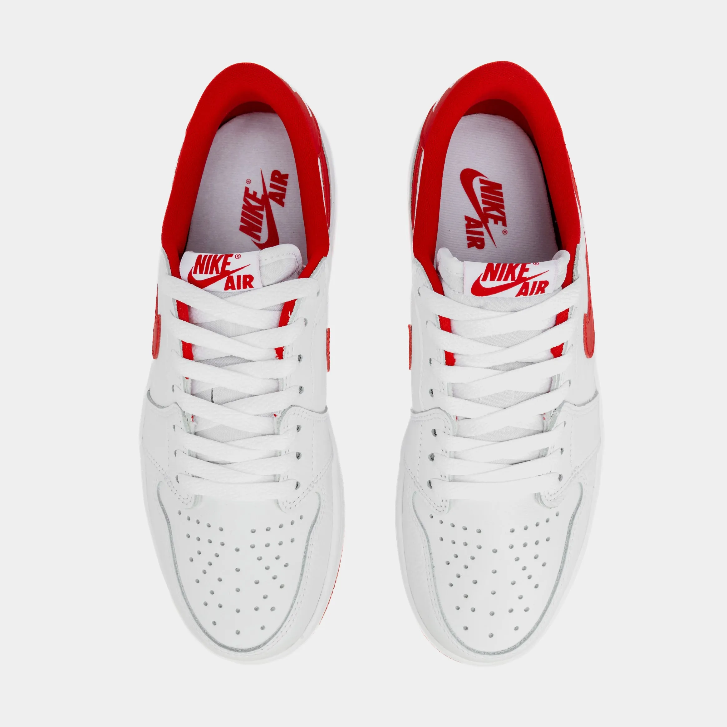 Air Jordan 1 Retro Low OG University Red Mens Lifestyle Shoes (White/Red) Free Shipping