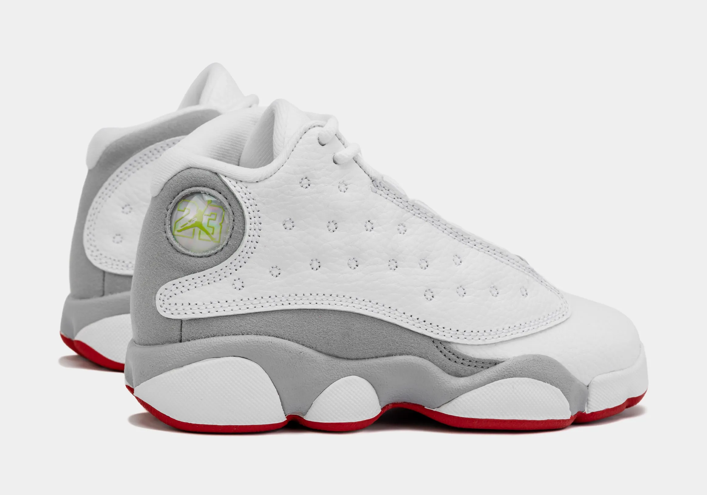 Air Jordan 13 Retro Wolf Grey Preschool Lifestyle Shoes (White/Grey) Free Shipping