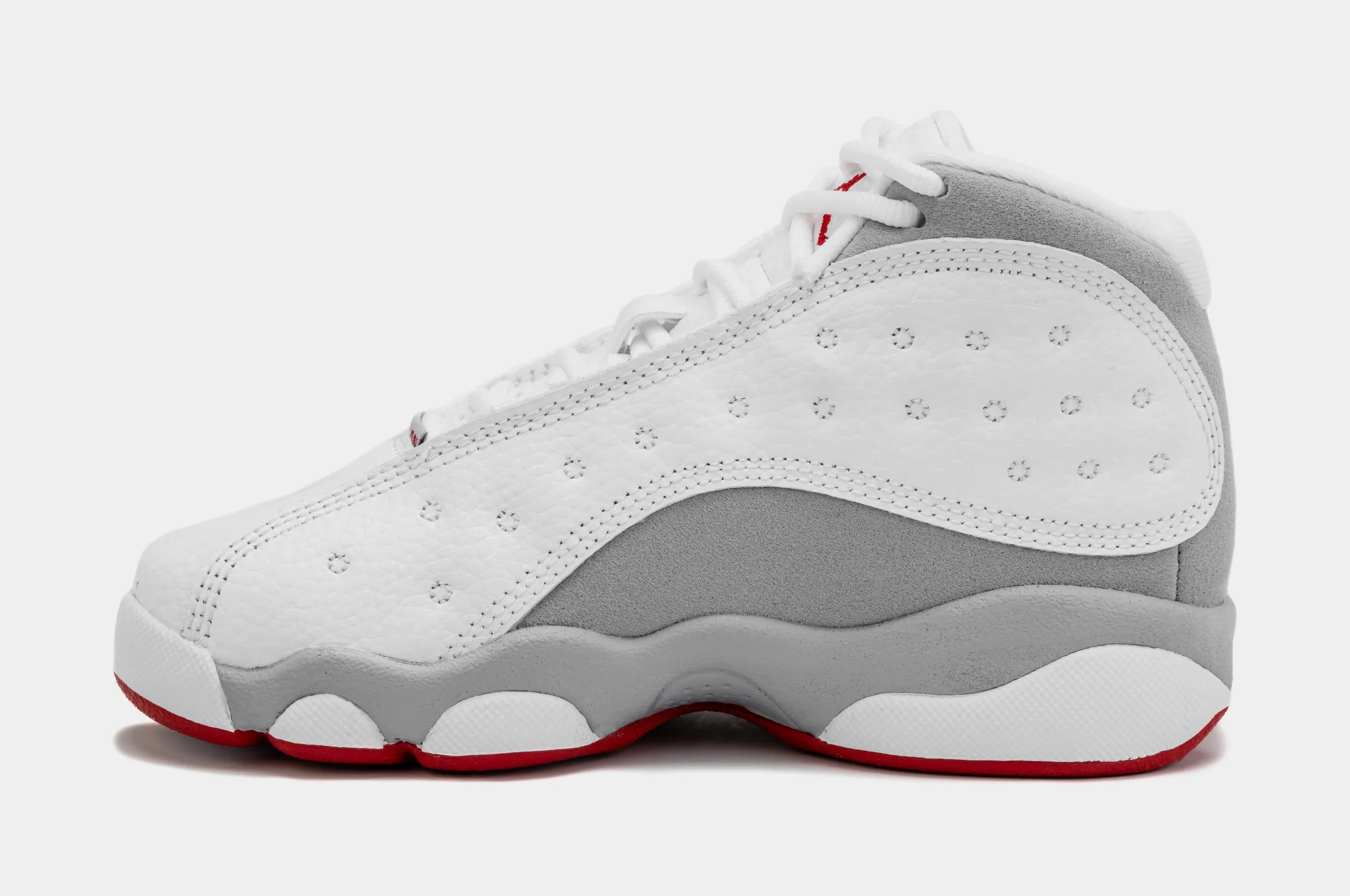 Air Jordan 13 Retro Wolf Grey Preschool Lifestyle Shoes (White/Grey) Free Shipping