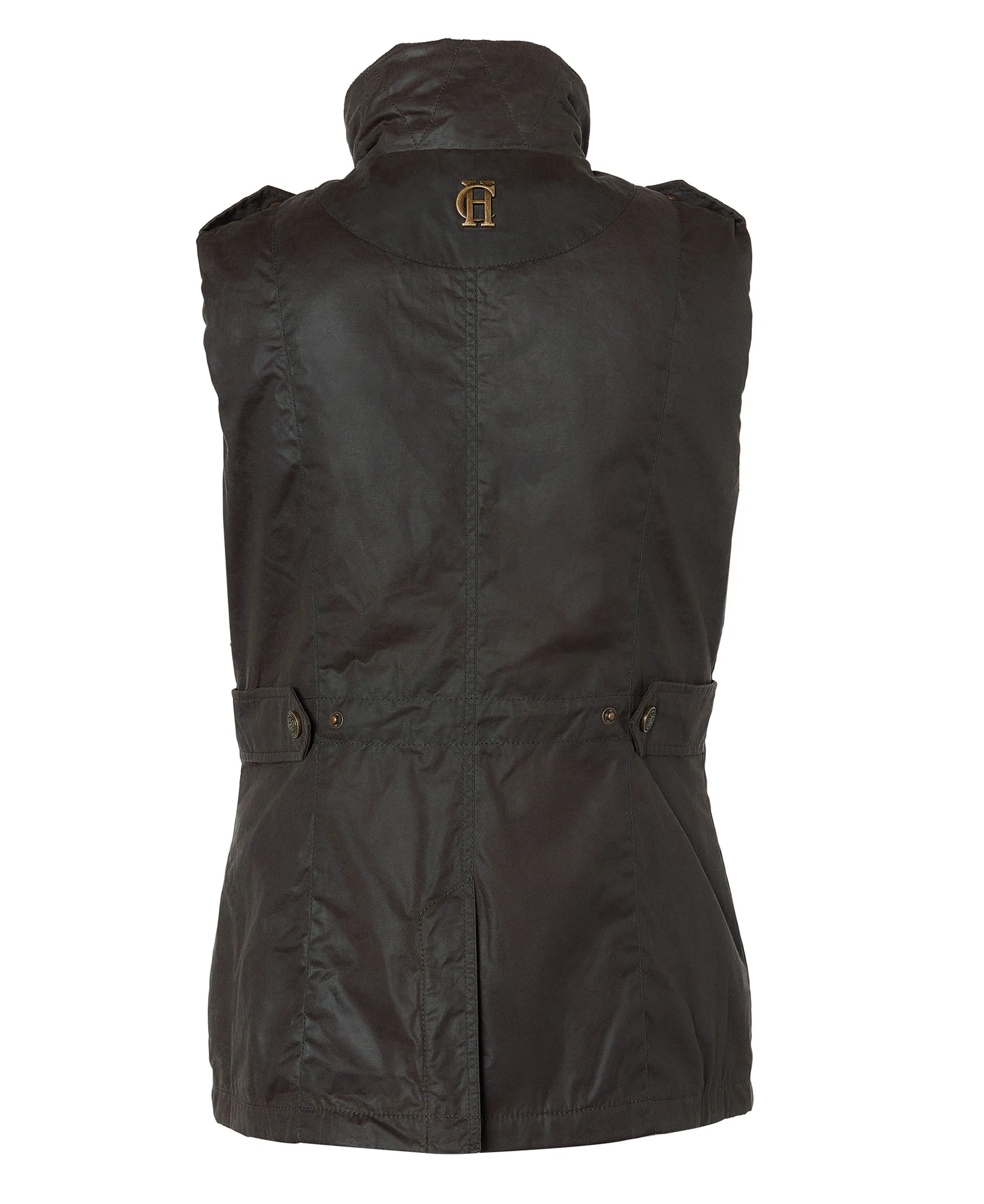 Alma Wax Gilet - Dark Olive