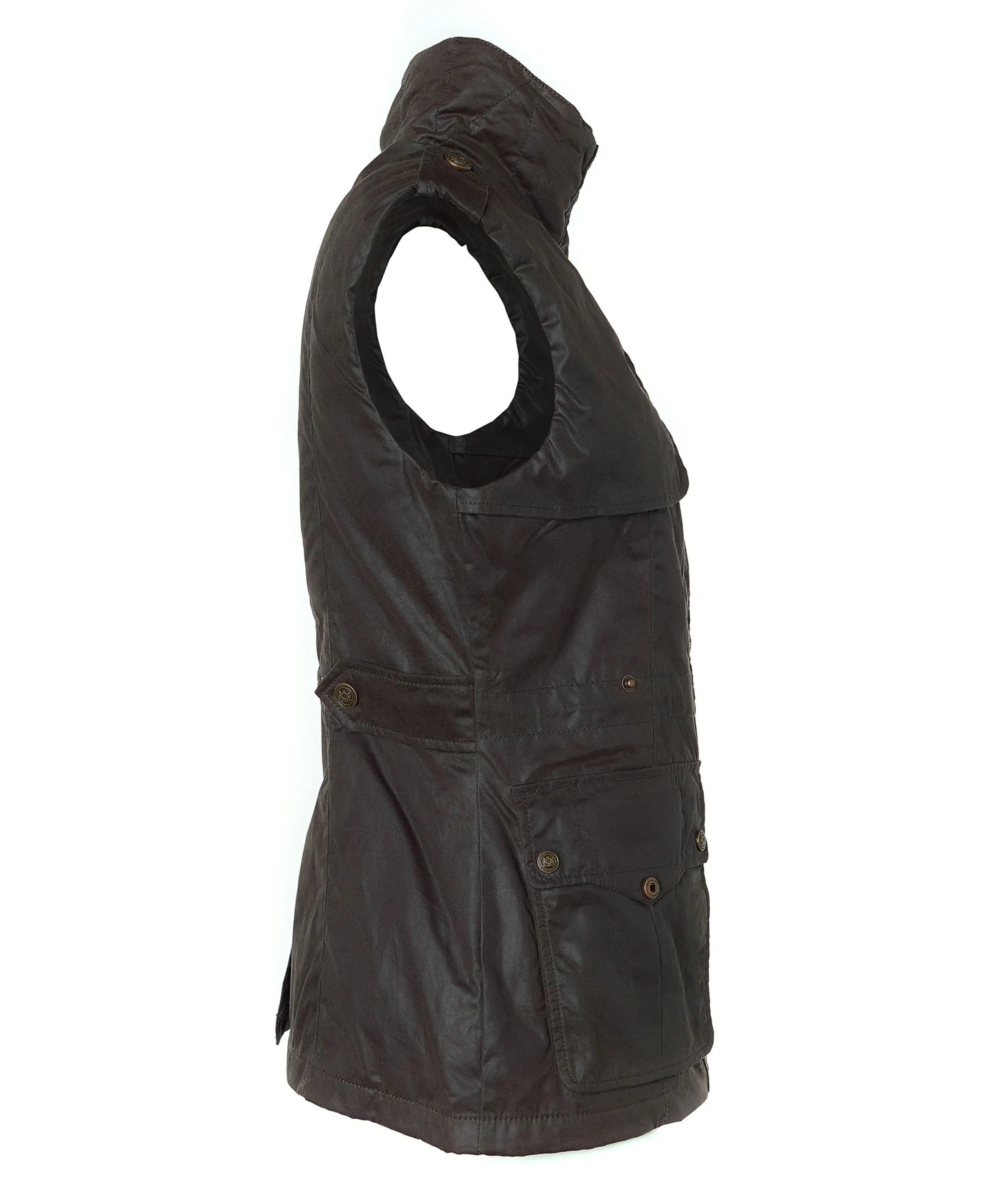 Alma Wax Gilet - Dark Olive