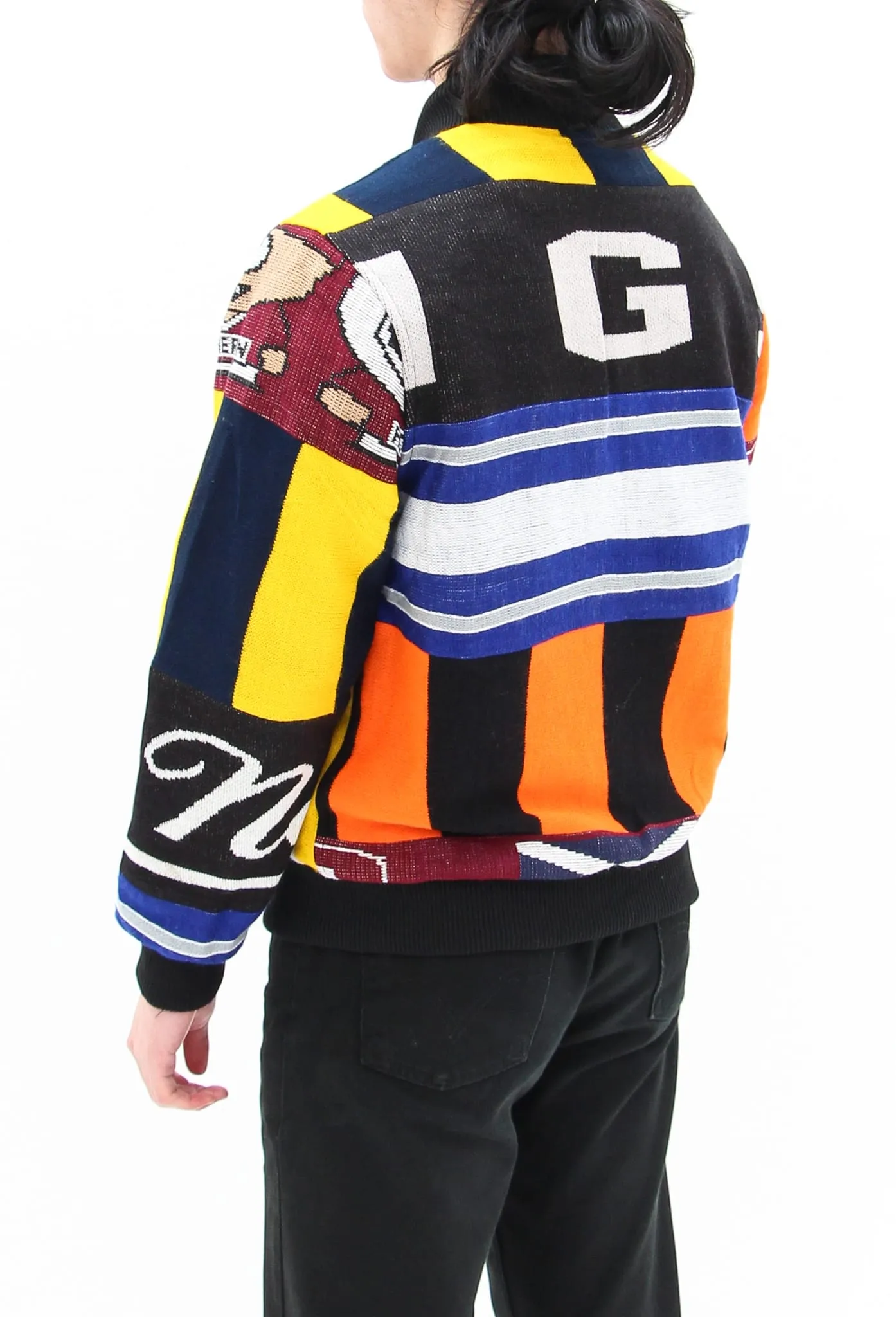 AM Re-Worked Football Scarf Jacket #5