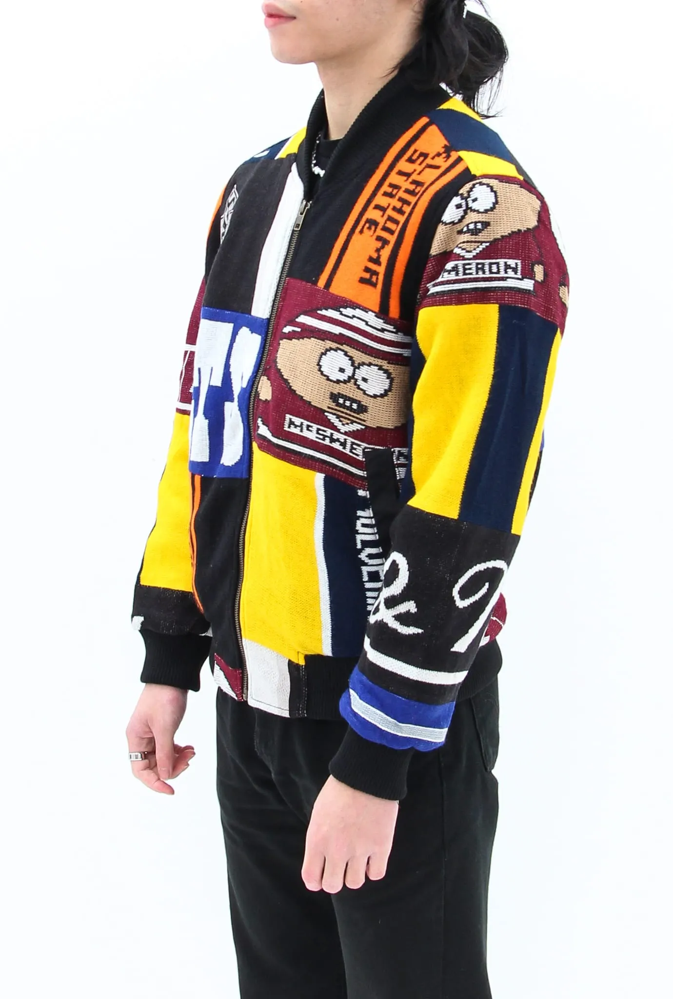 AM Re-Worked Football Scarf Jacket #5