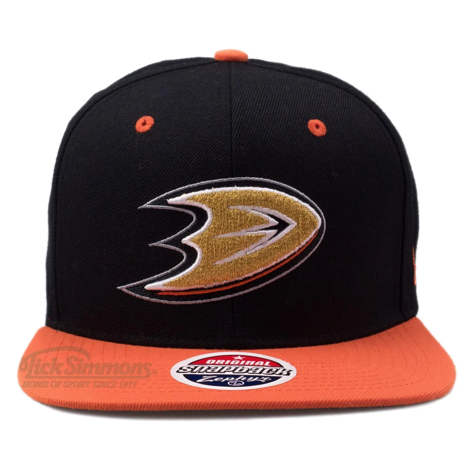 Anaheim Ducks Flat Peak Snapback Z11 Cap by Zephyr