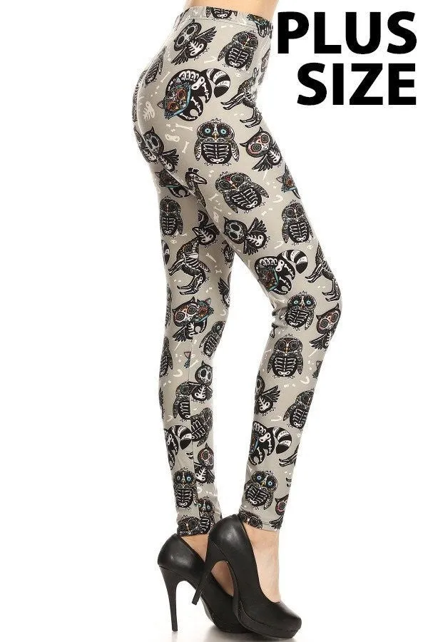 Animal Skeleton Printed Leggings