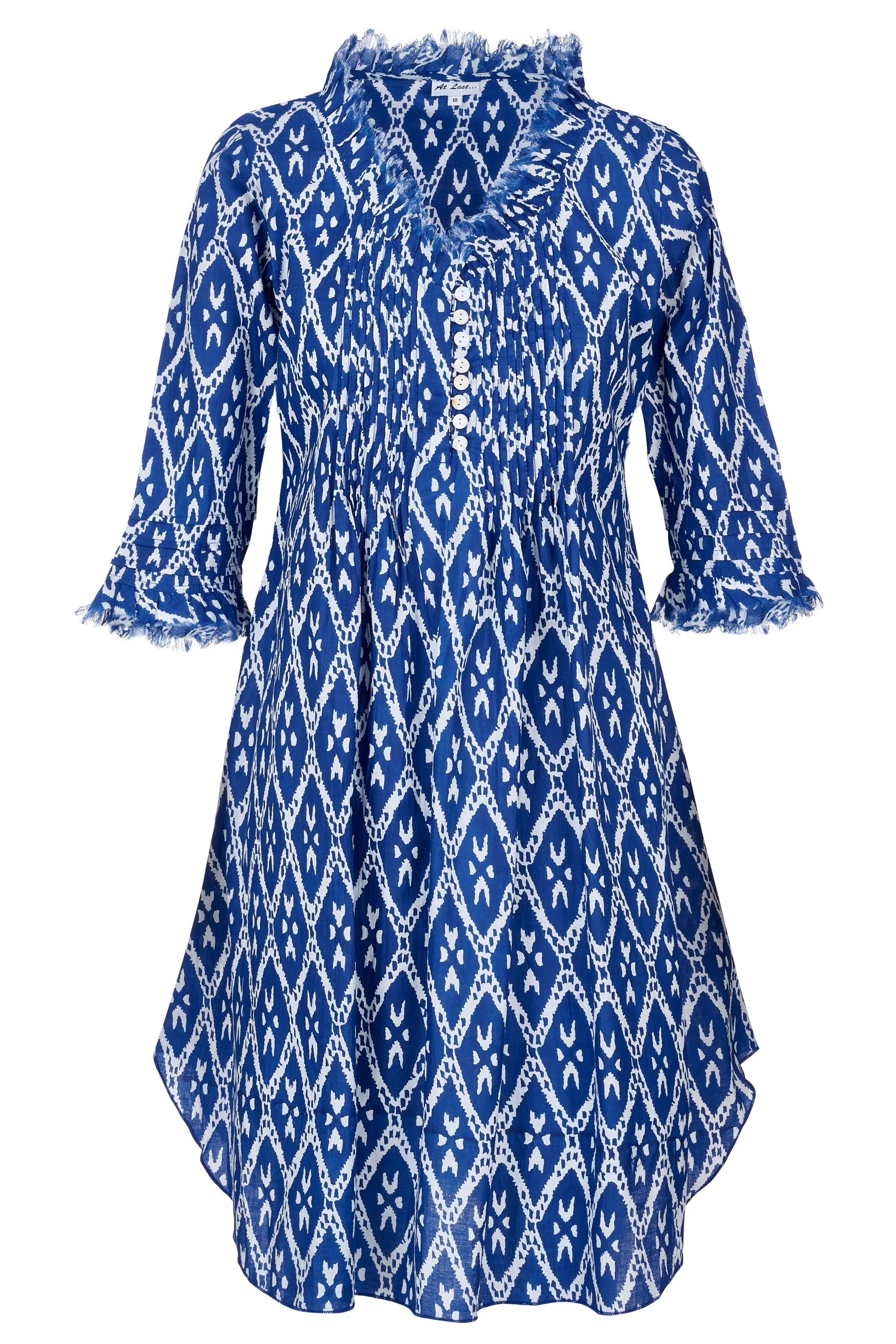 Annabel Cotton Tunic in Blue Diamond