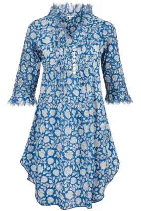 Annabel Cotton Tunic in China Blue Flower