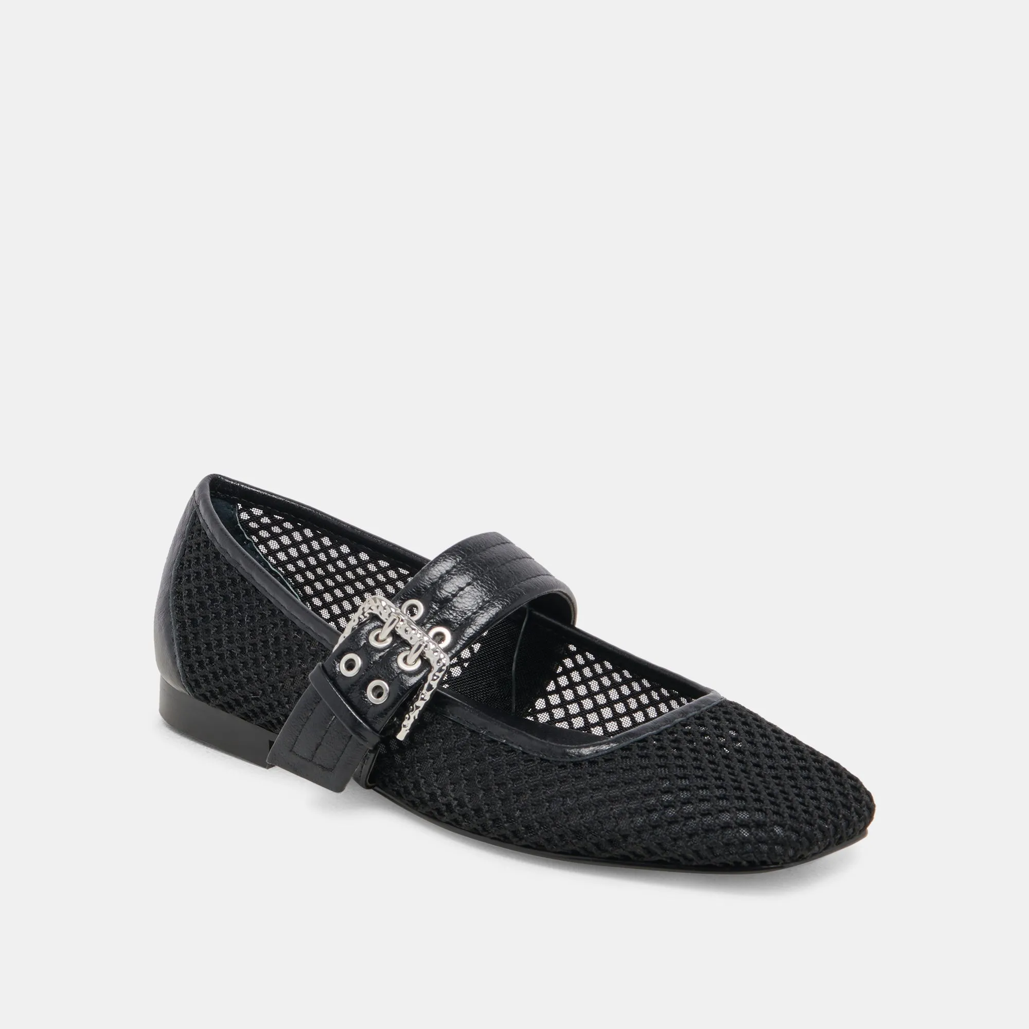 ARORA BALLET FLATS ONYX WOVEN MESH