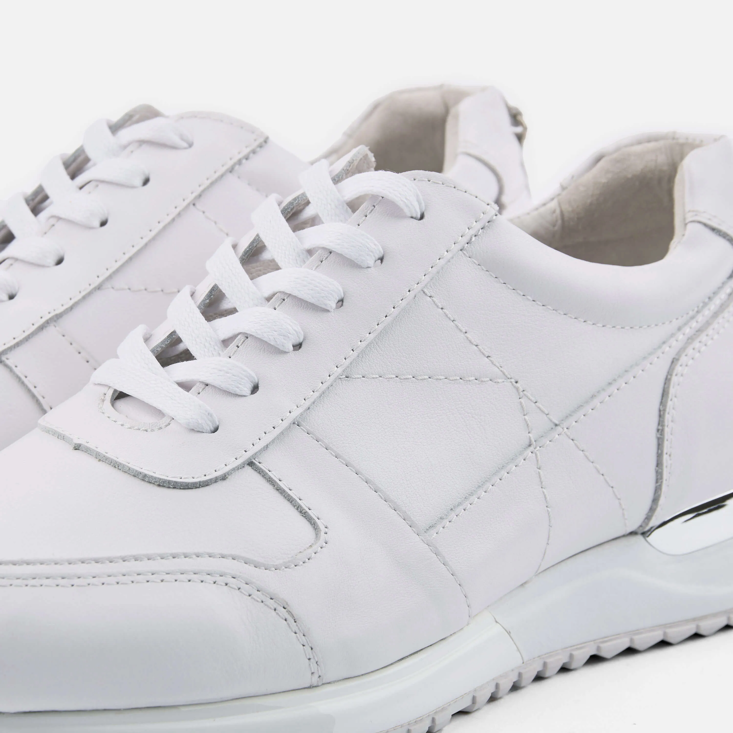 Ash White Leather Trainers