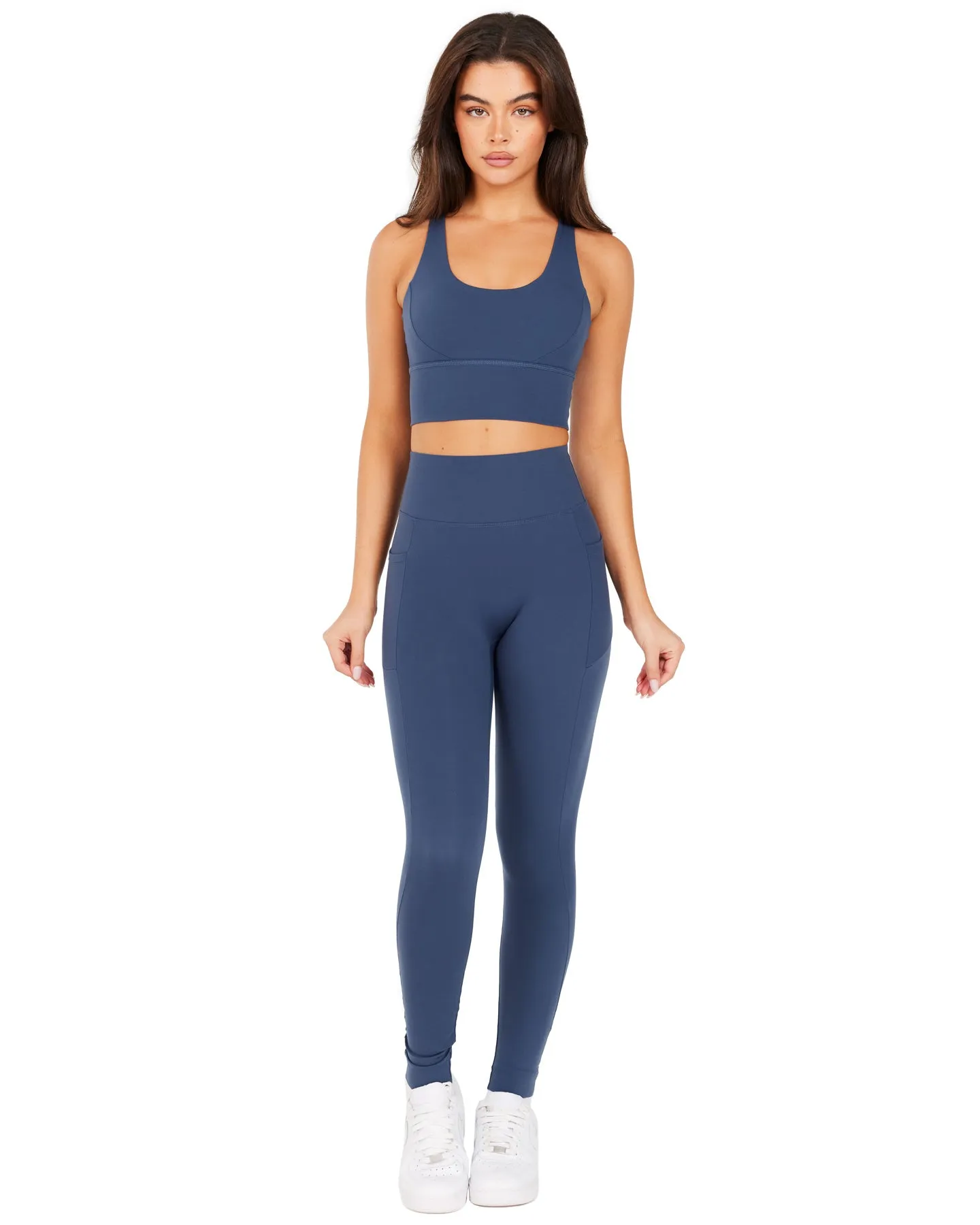 Aura Bonded Ascend Leggings - Soft Navy