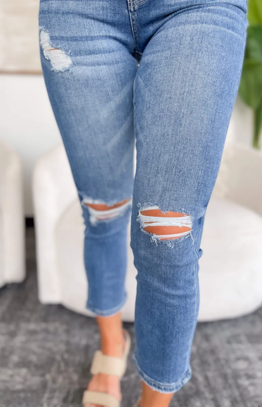 Averie Mid Rise Straight Vervet Jeans