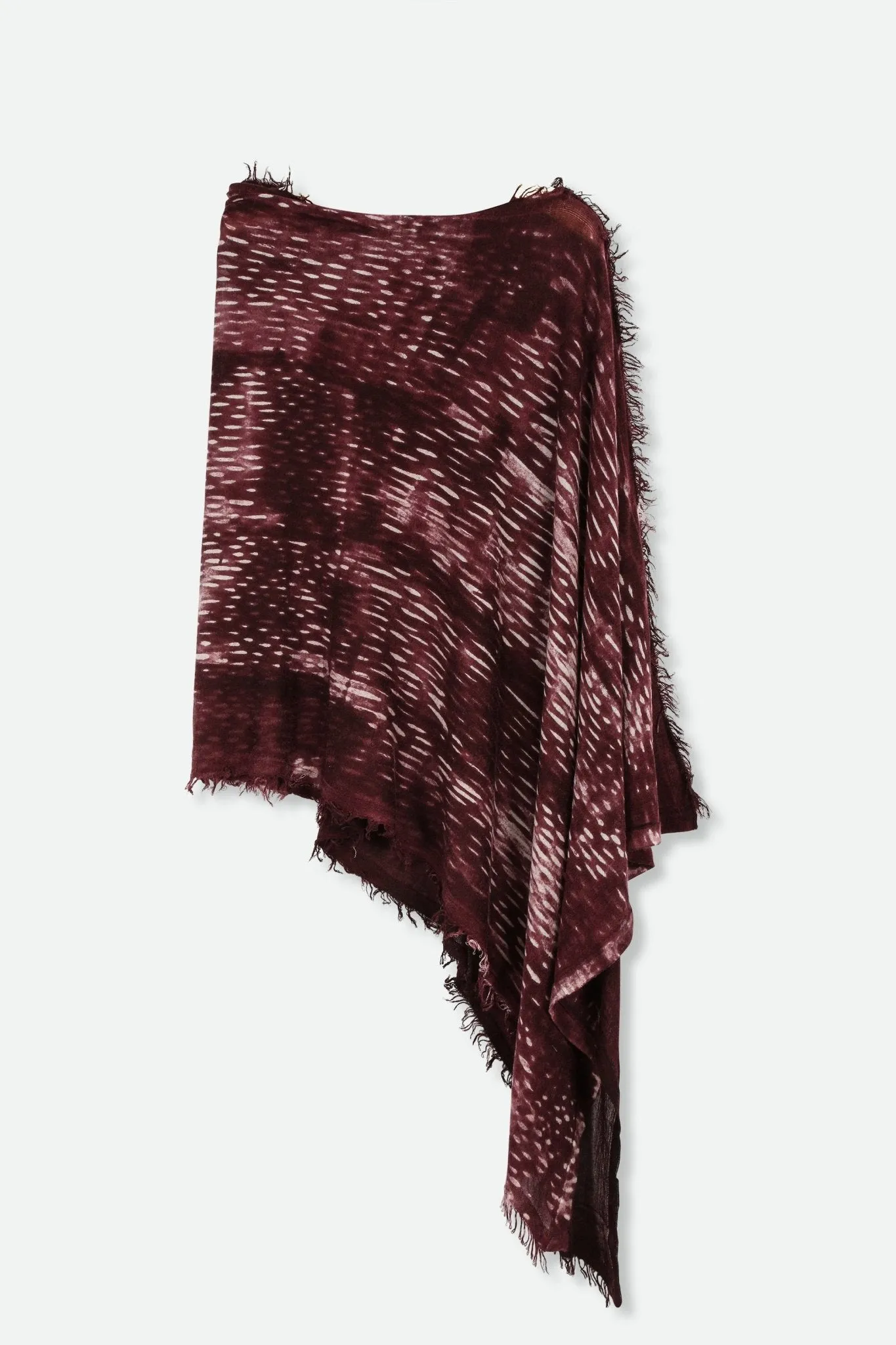 BALI IN HAND DYED CARRIAGI CASHMERE FRINGE PLUM BREEZE