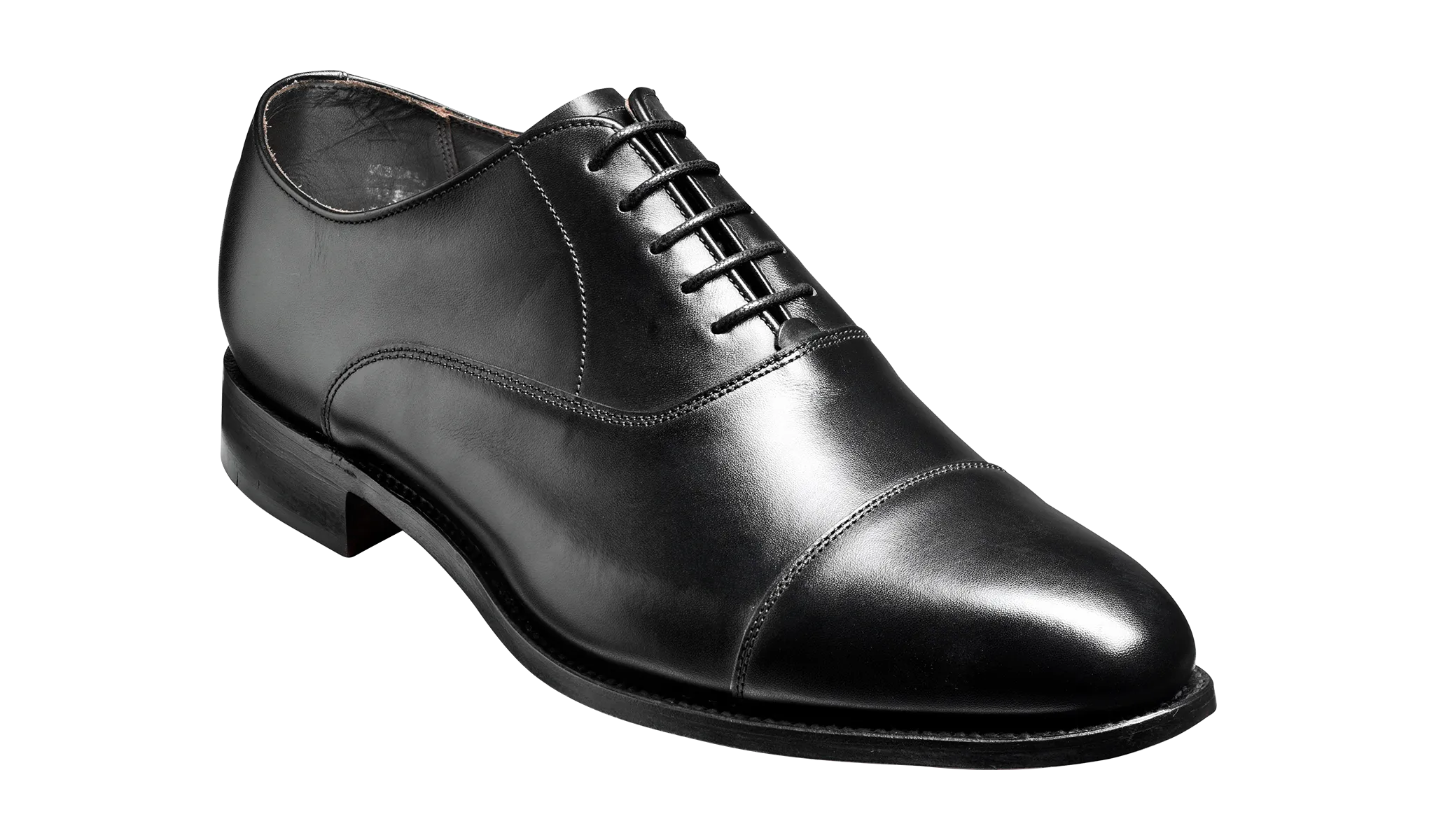 Barker Duxford  toe-cap Oxford Shoe  -Black Calf