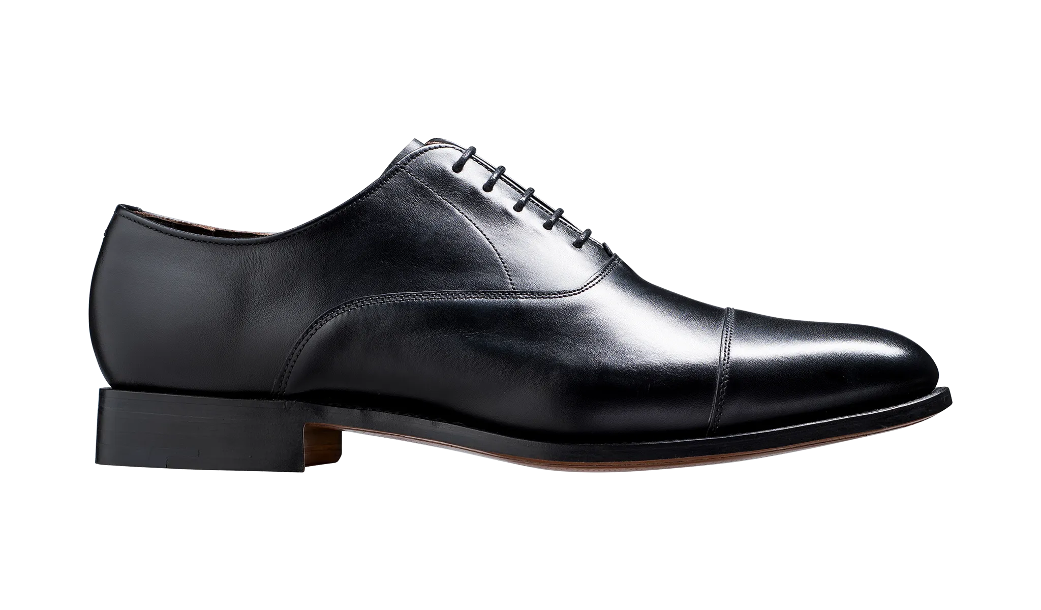 Barker Duxford  toe-cap Oxford Shoe  -Black Calf