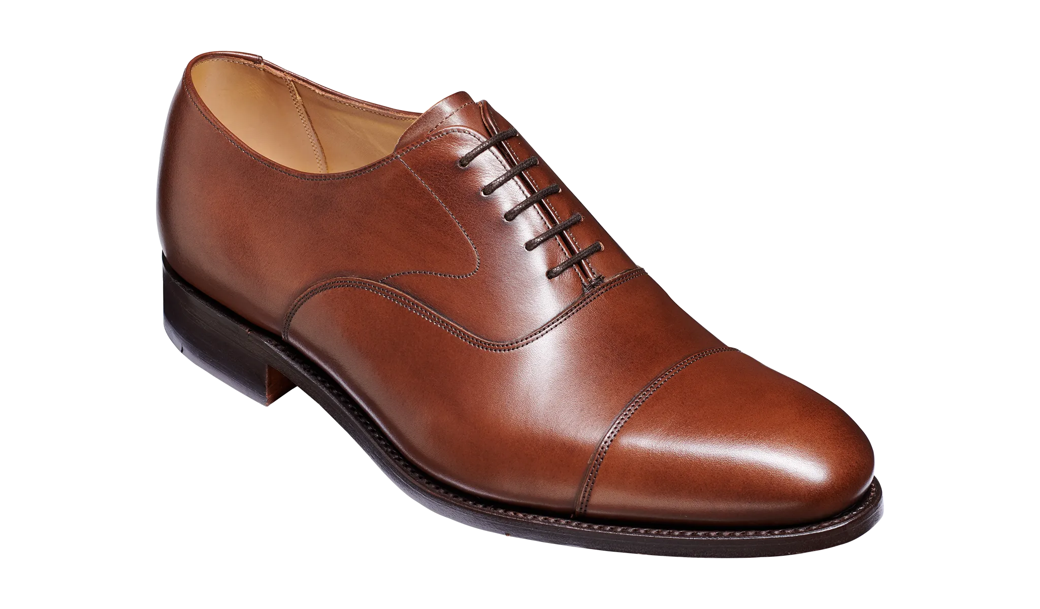 Barker Malvern toe-cap Oxford  Shoe- Dark Walnut Calf