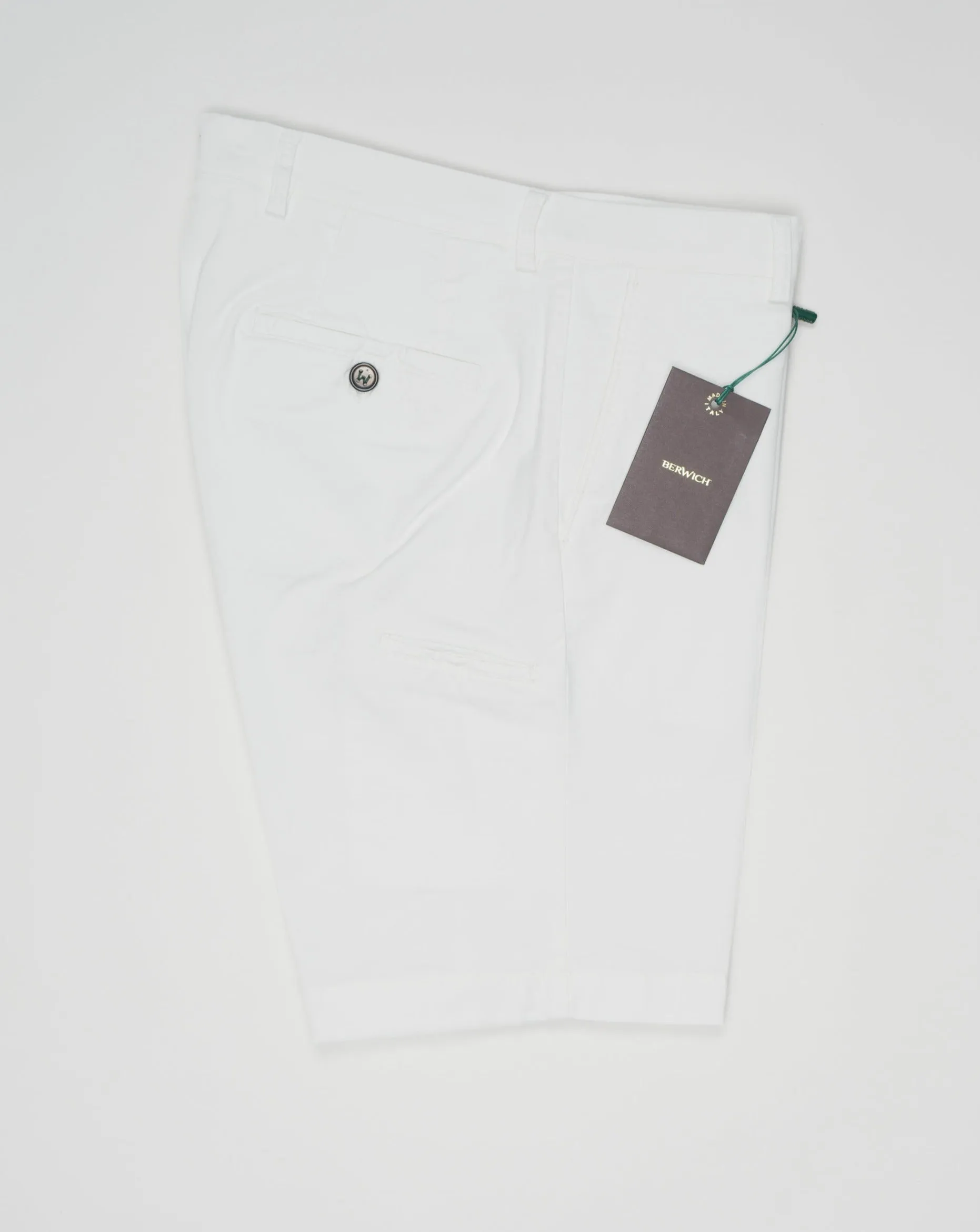 Berwich Garment Dyed Cotton Shorts / Panna