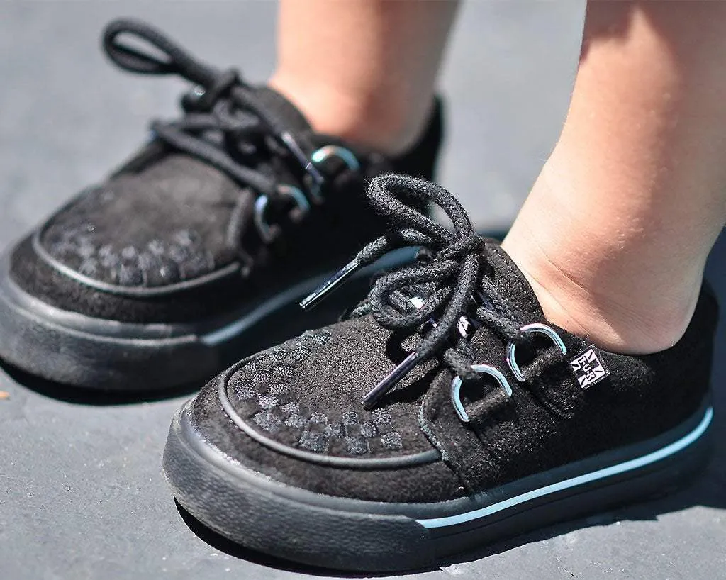 Black 2-Ring Creeper Toddler Sneaker