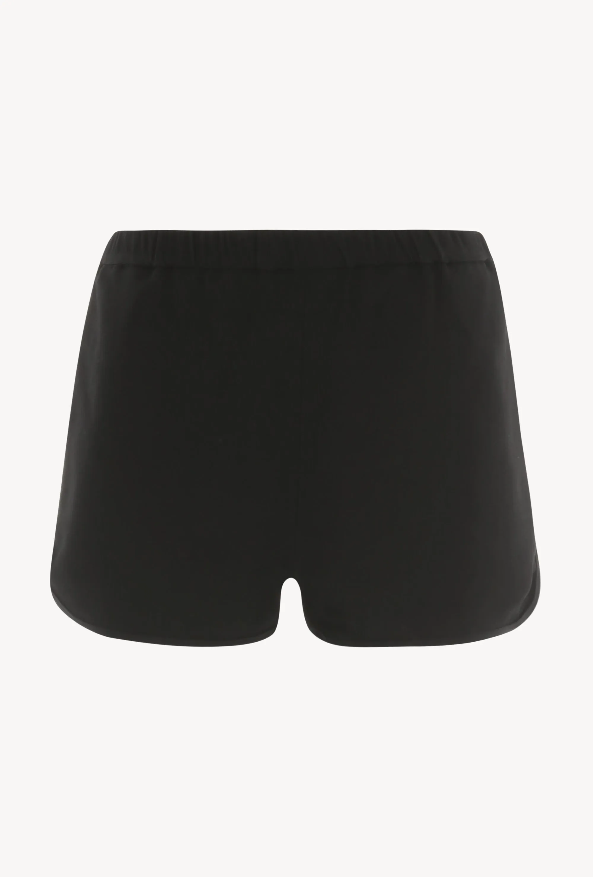 Black Crepe Dolphin Shorts