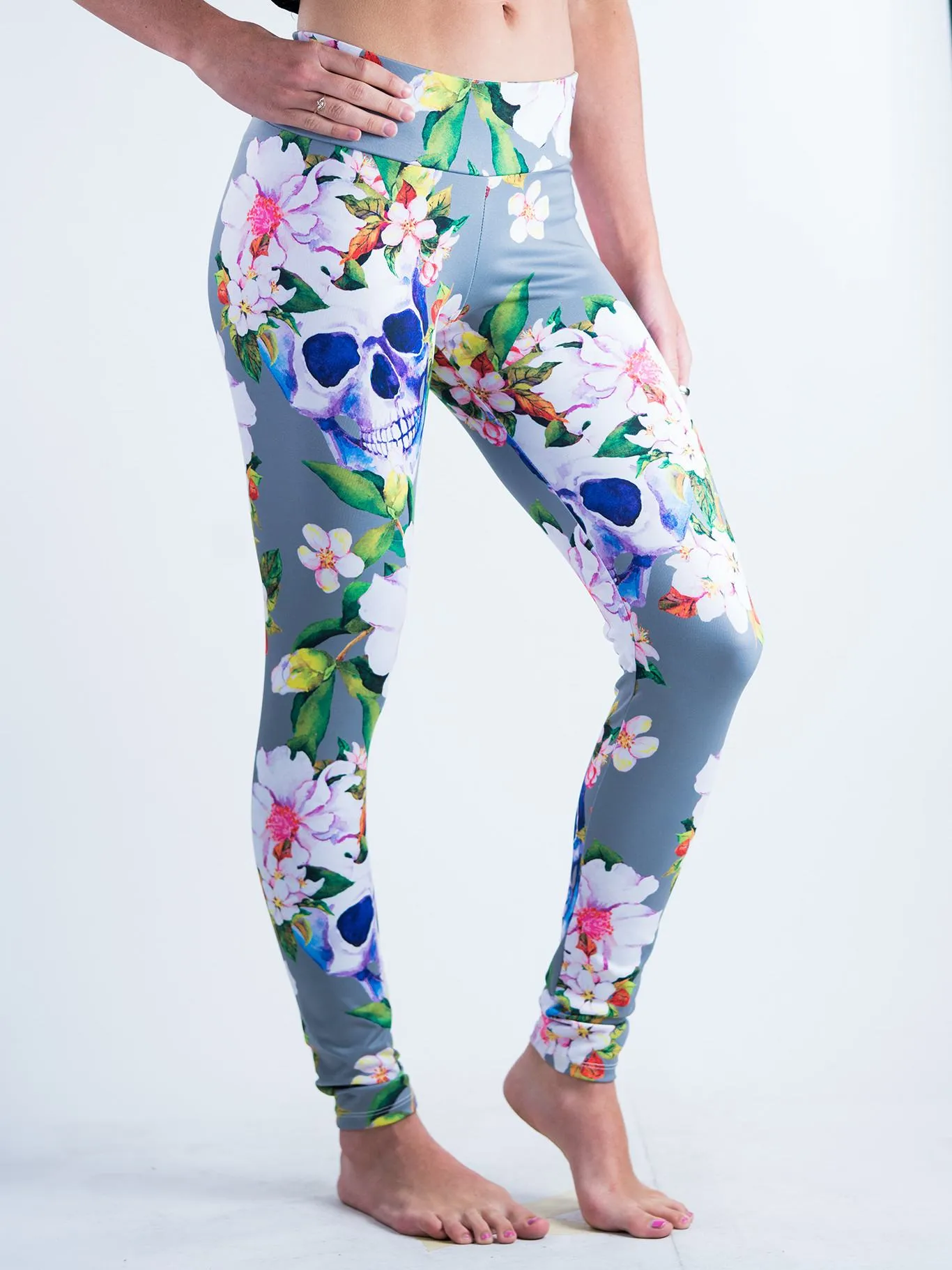 Blooming Skulls Leggings