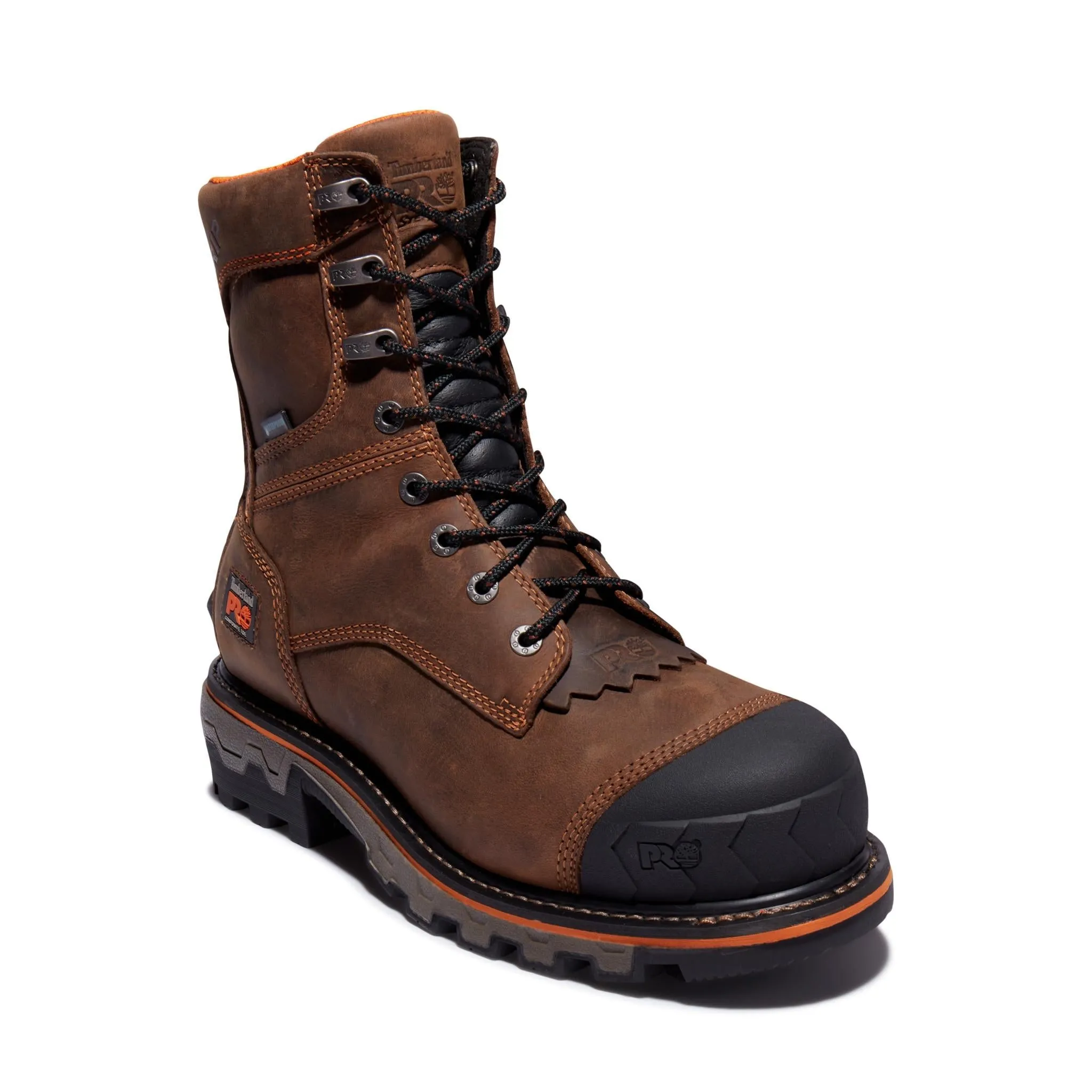 Boondock HD 8 Inch Composite-Toe Waterproof Ins 400G Logger Work Boot Brown