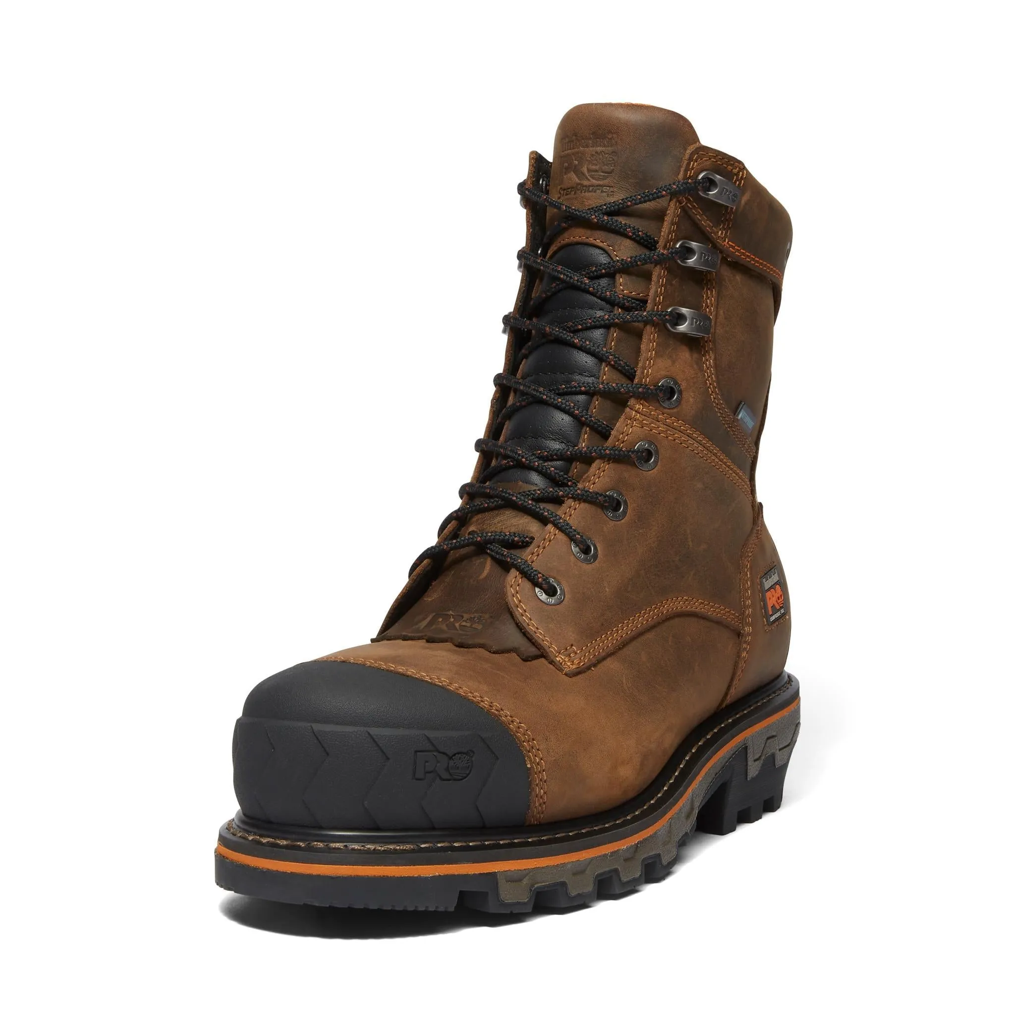 Boondock HD 8 Inch Composite-Toe Waterproof Ins 400G Logger Work Boot Brown