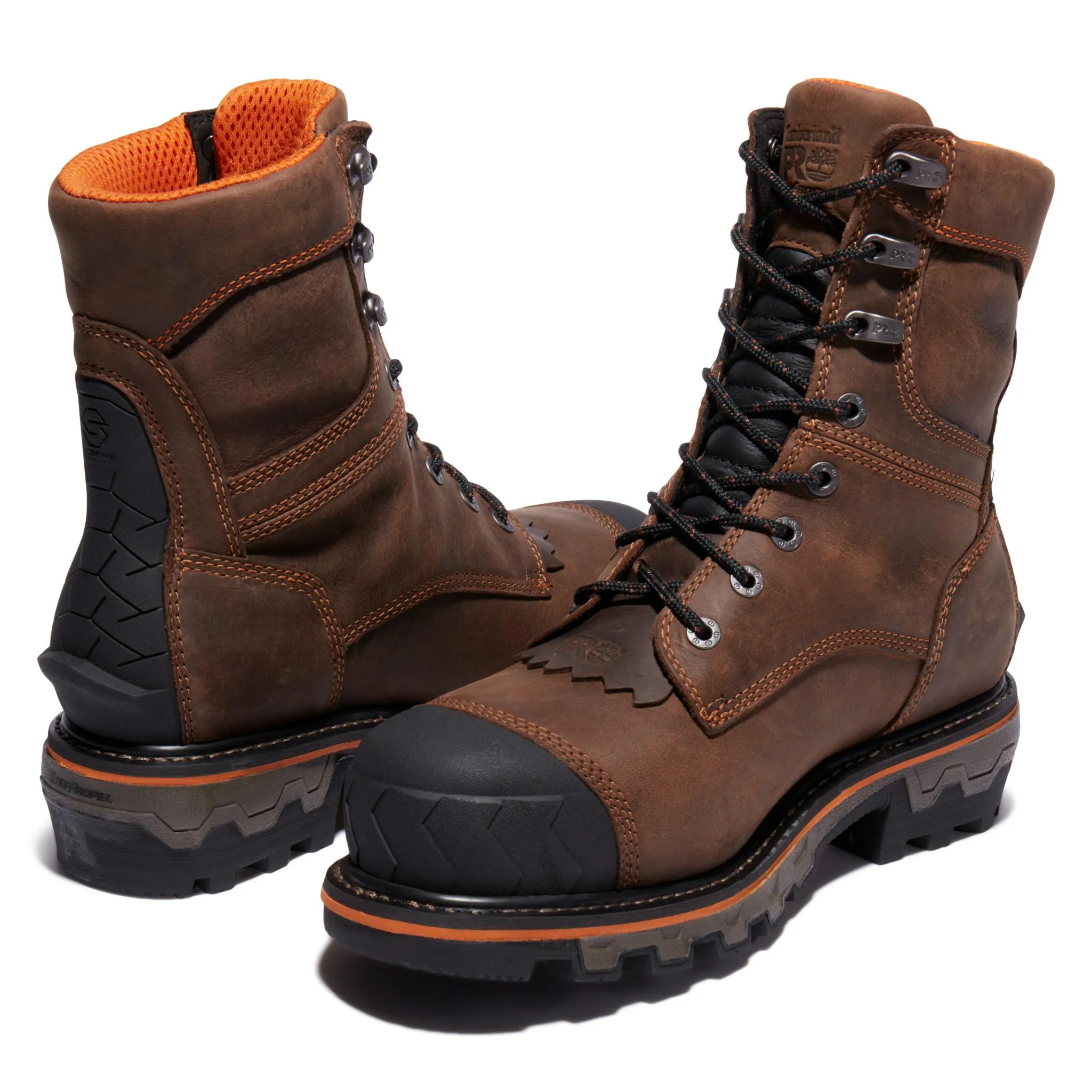 Boondock HD 8 Inch Composite-Toe Waterproof Ins 400G Logger Work Boot Brown