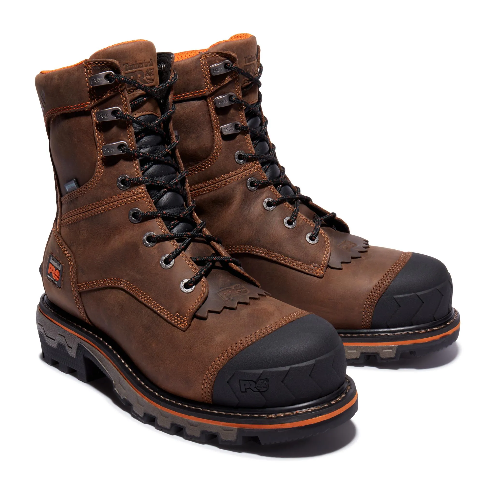 Boondock HD 8 Inch Composite-Toe Waterproof Ins 400G Logger Work Boot Brown