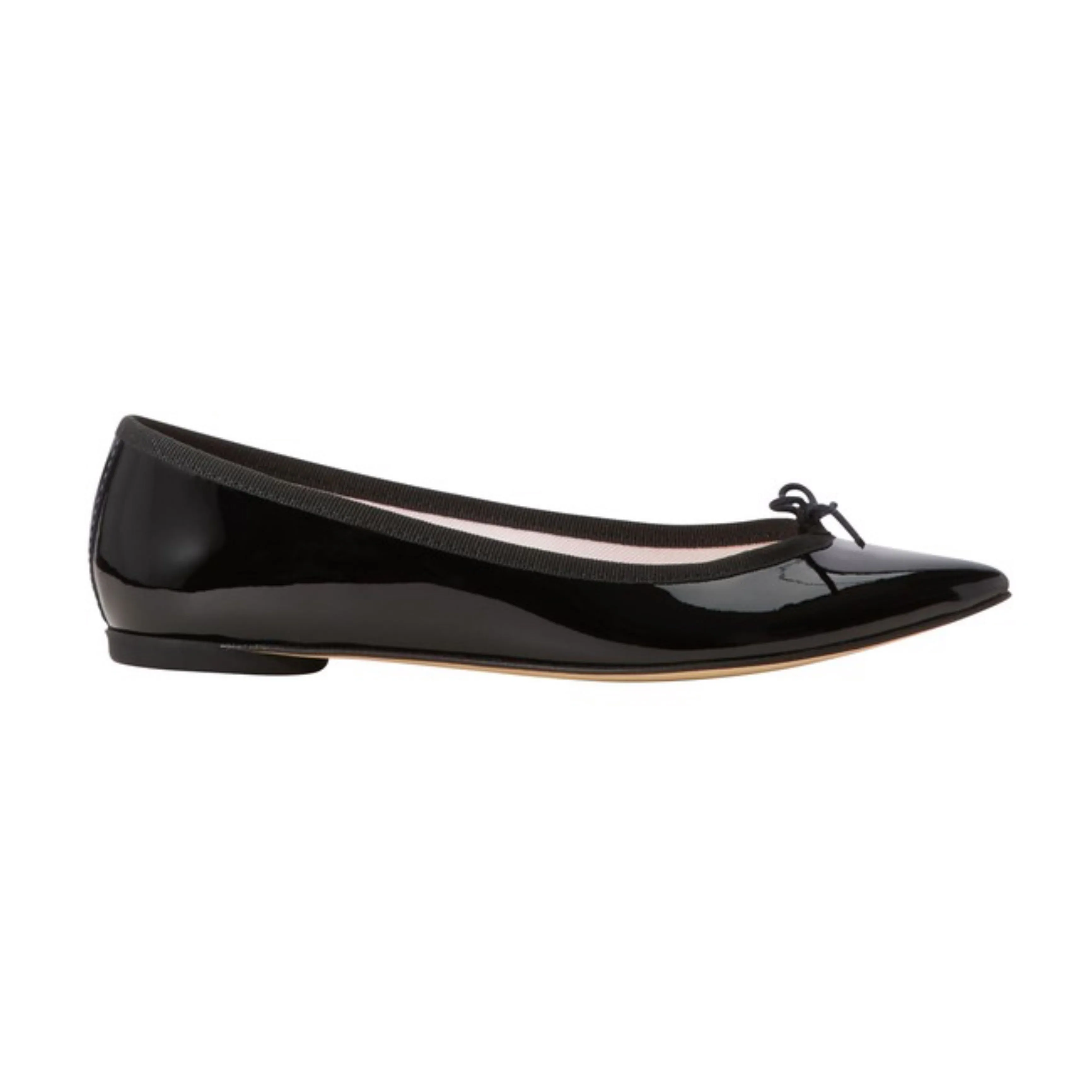 BRIGETTE BALL PATENT LEATHER BALLERINA BLACK