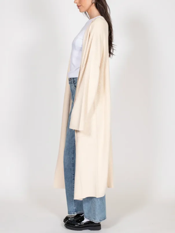 BRUNETTE THE LABEL Matilda Ribbed Knit Maxi Cardigan