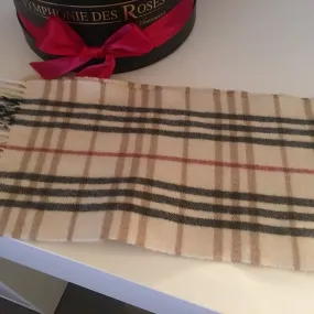 Burberry cashmere check scarf