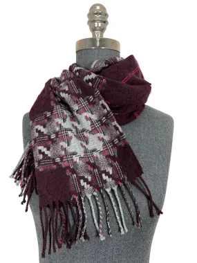 Burberry Checkered Plaid Wool Scarf