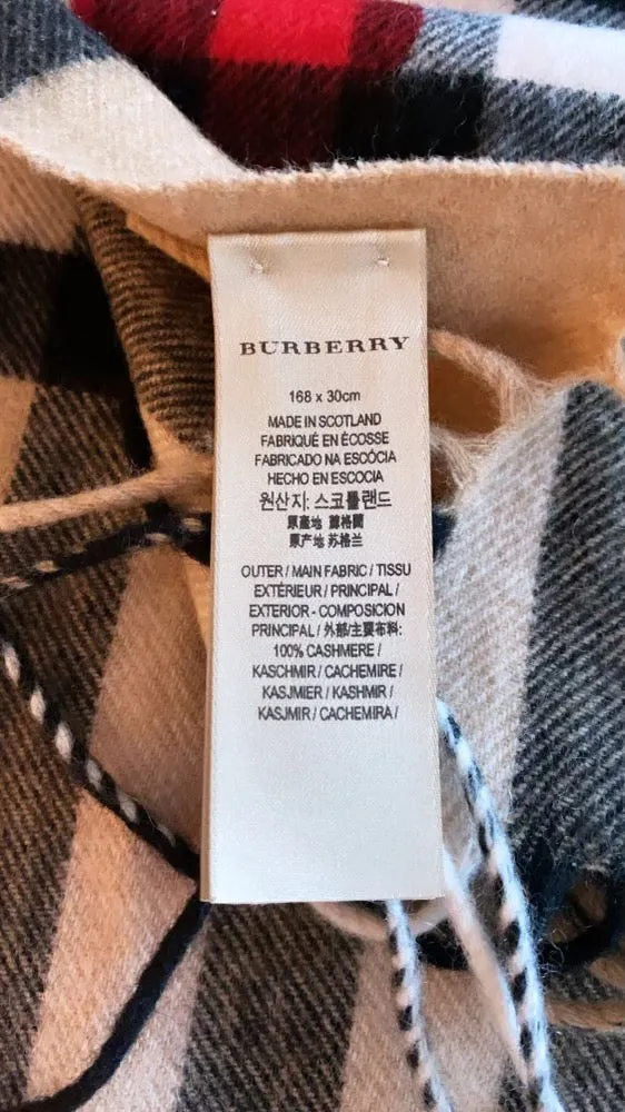 Burberry Heart and check print scarf