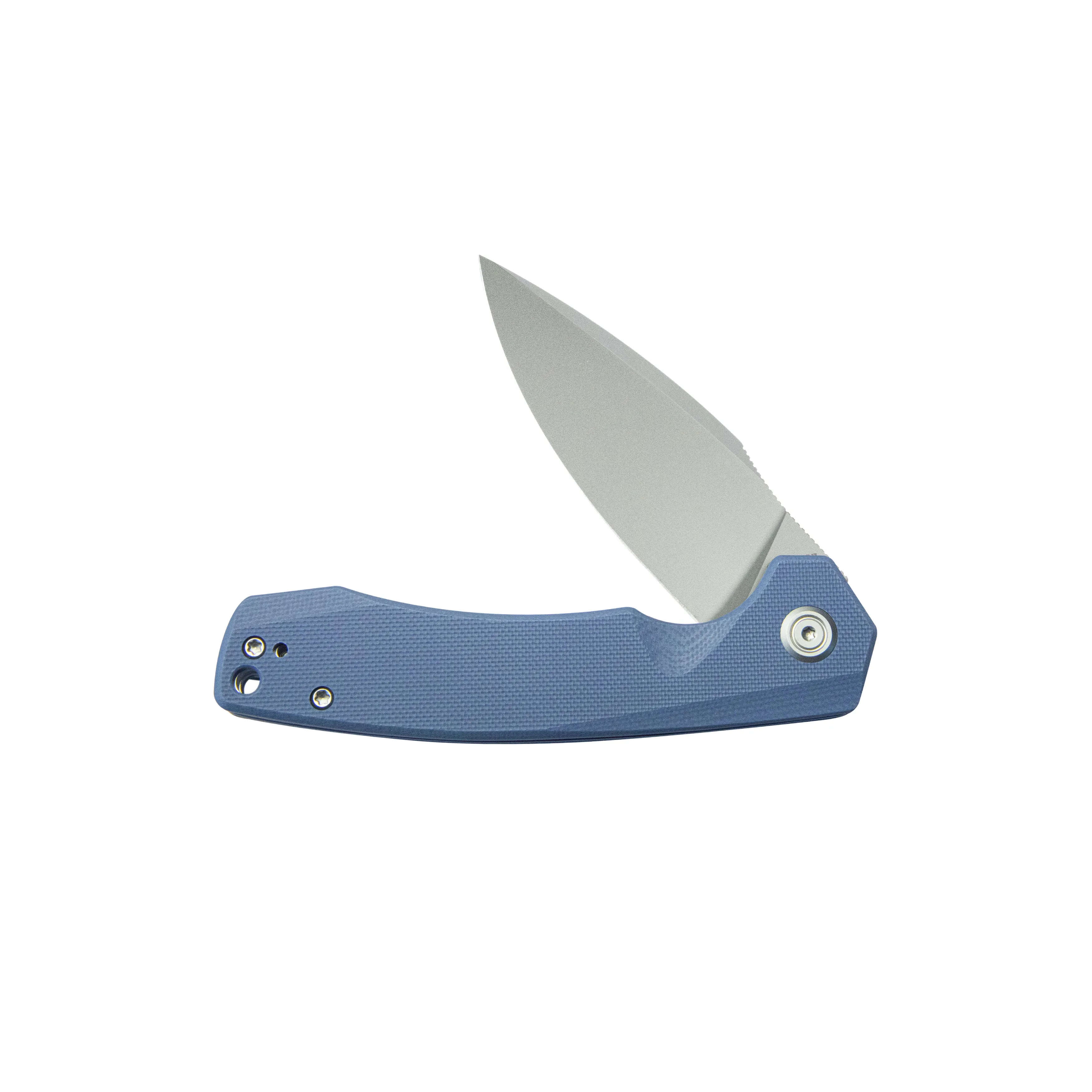 Calyce Liner Lock Flipper Folding Knife Blue G10 Handle 3.27 Bead Blasted AUS-10 KU901M