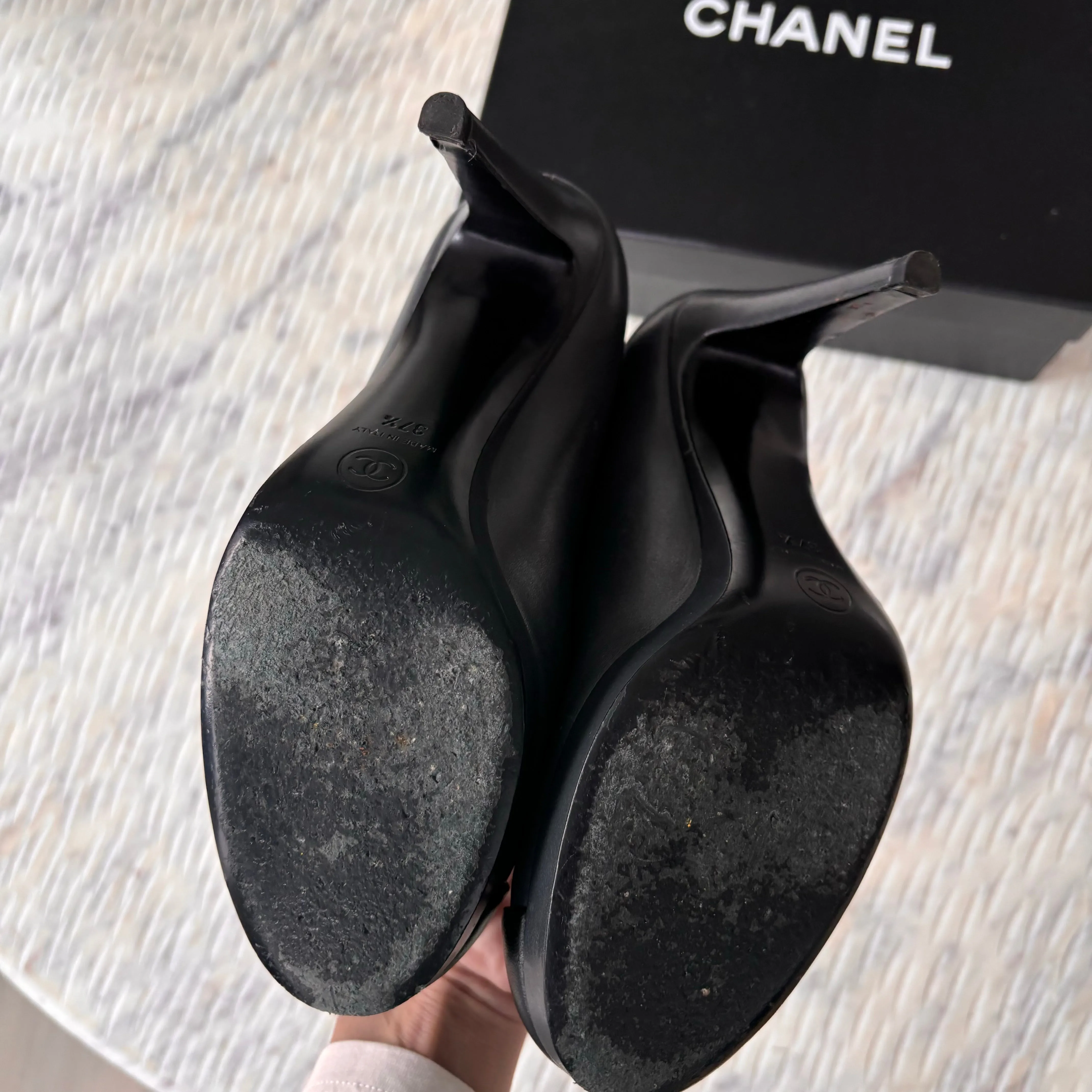 Chanel CC Cap Toe Heels