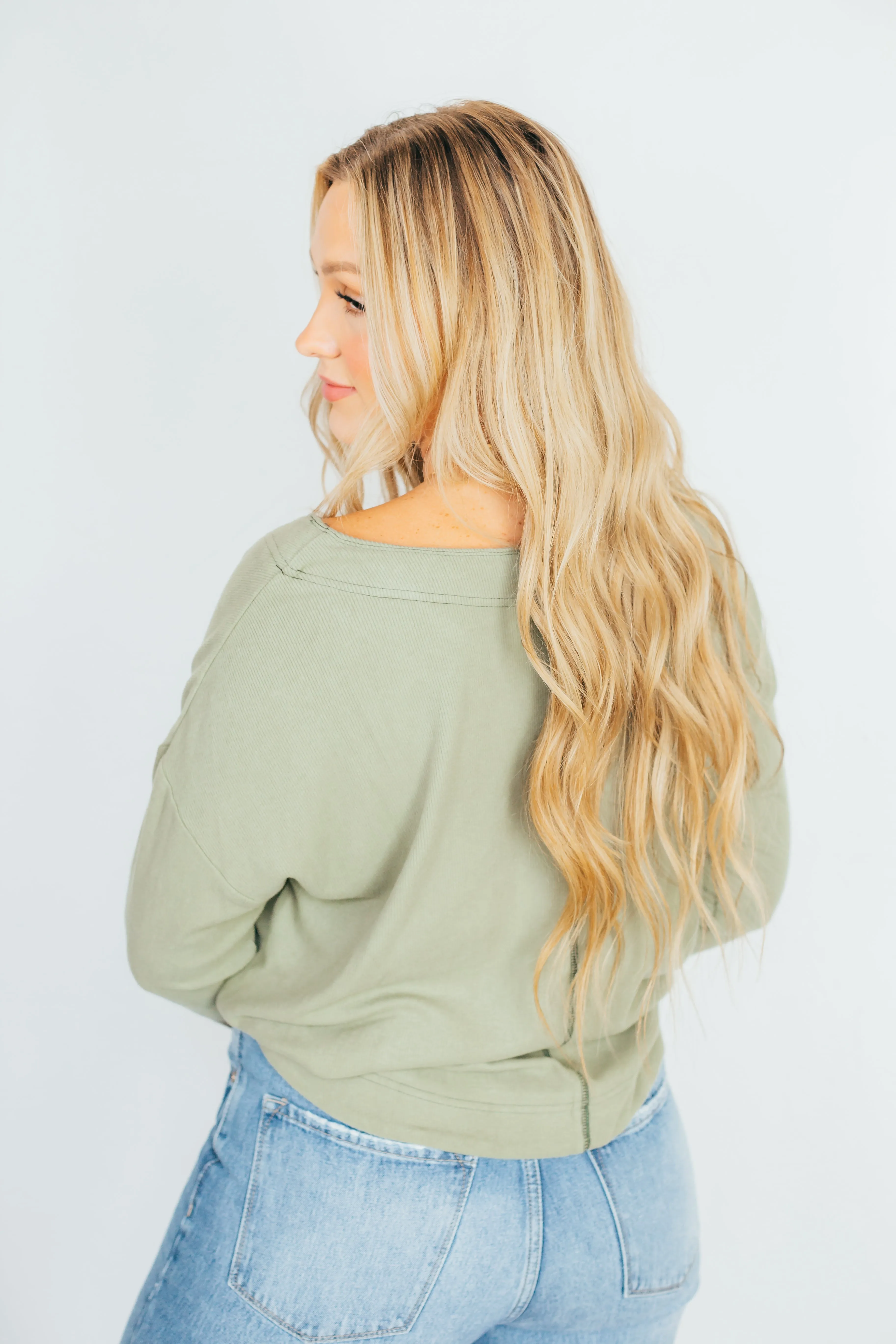 Chelsey Brushed V-Neck Top - 2 Colors