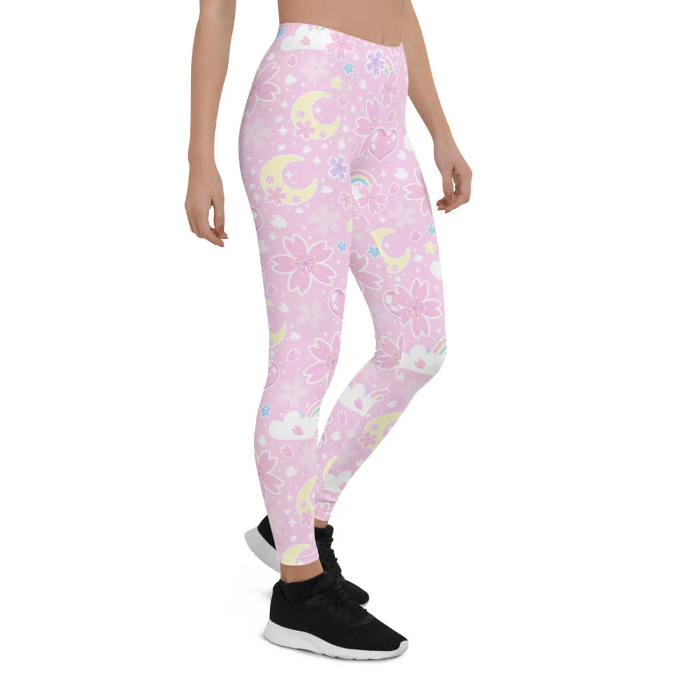 Cherry Blossom Dreams Pink Leggings