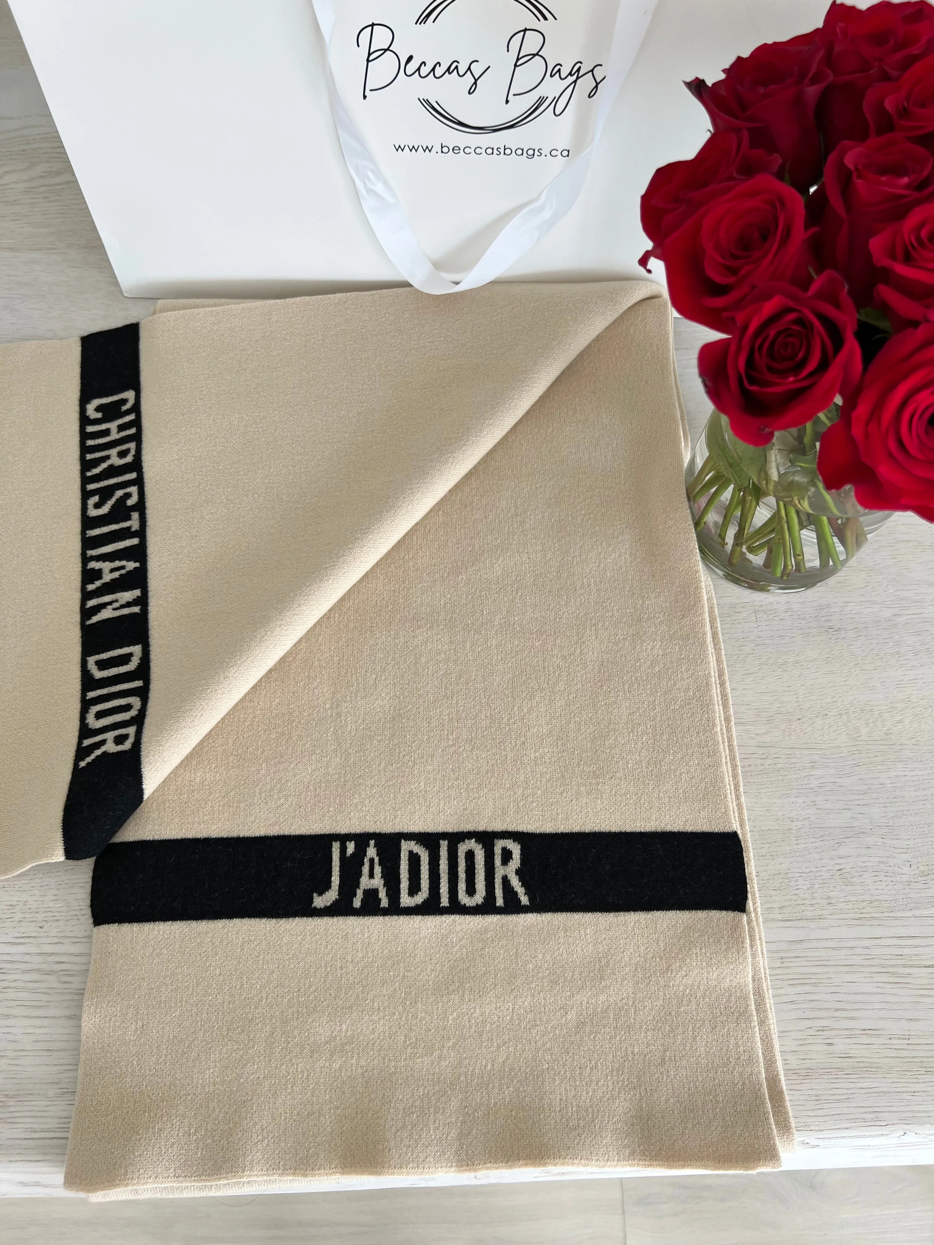 Christian Dior Camel J’Adior Scarf