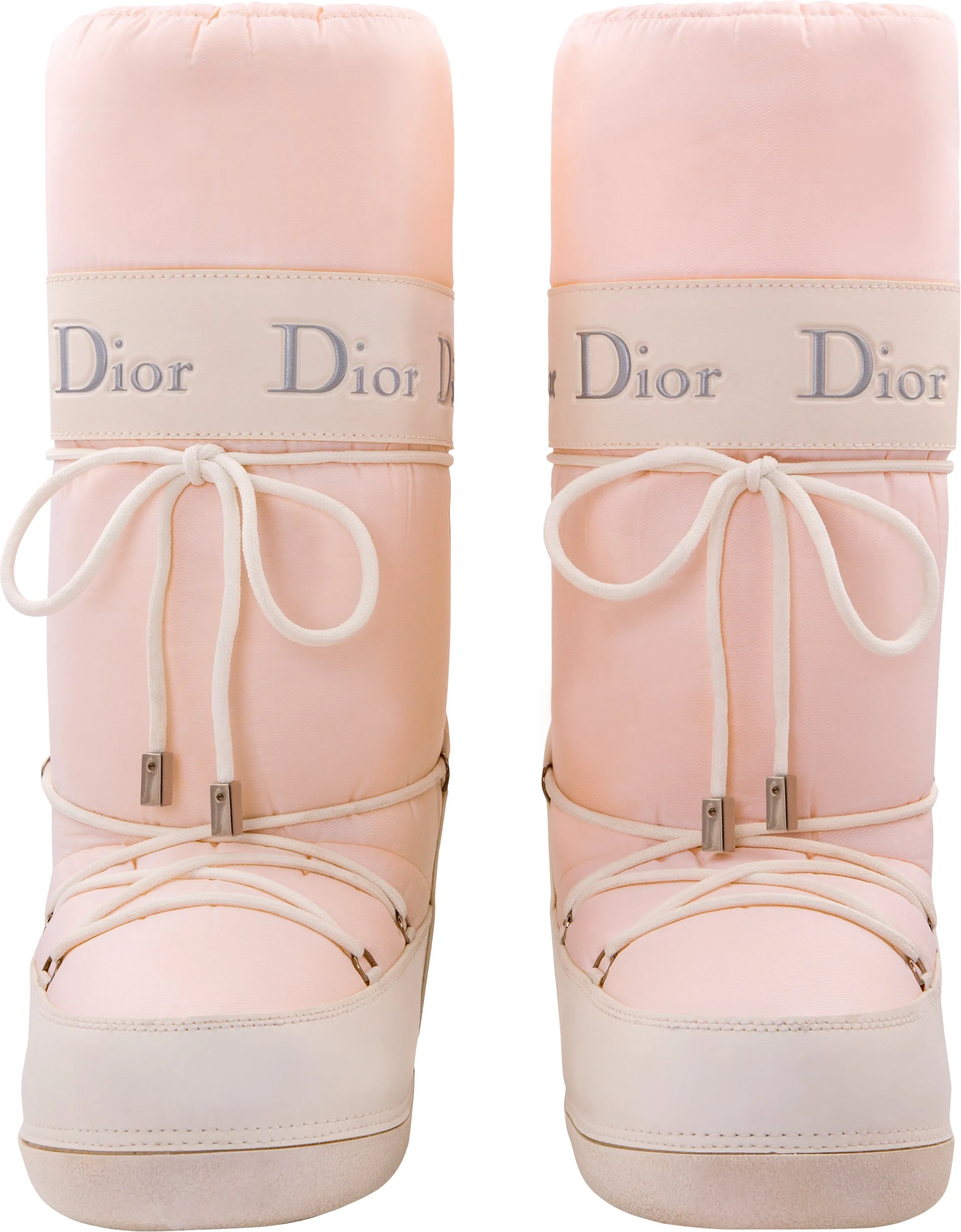 Christian Dior Pink Logo Moon Boots