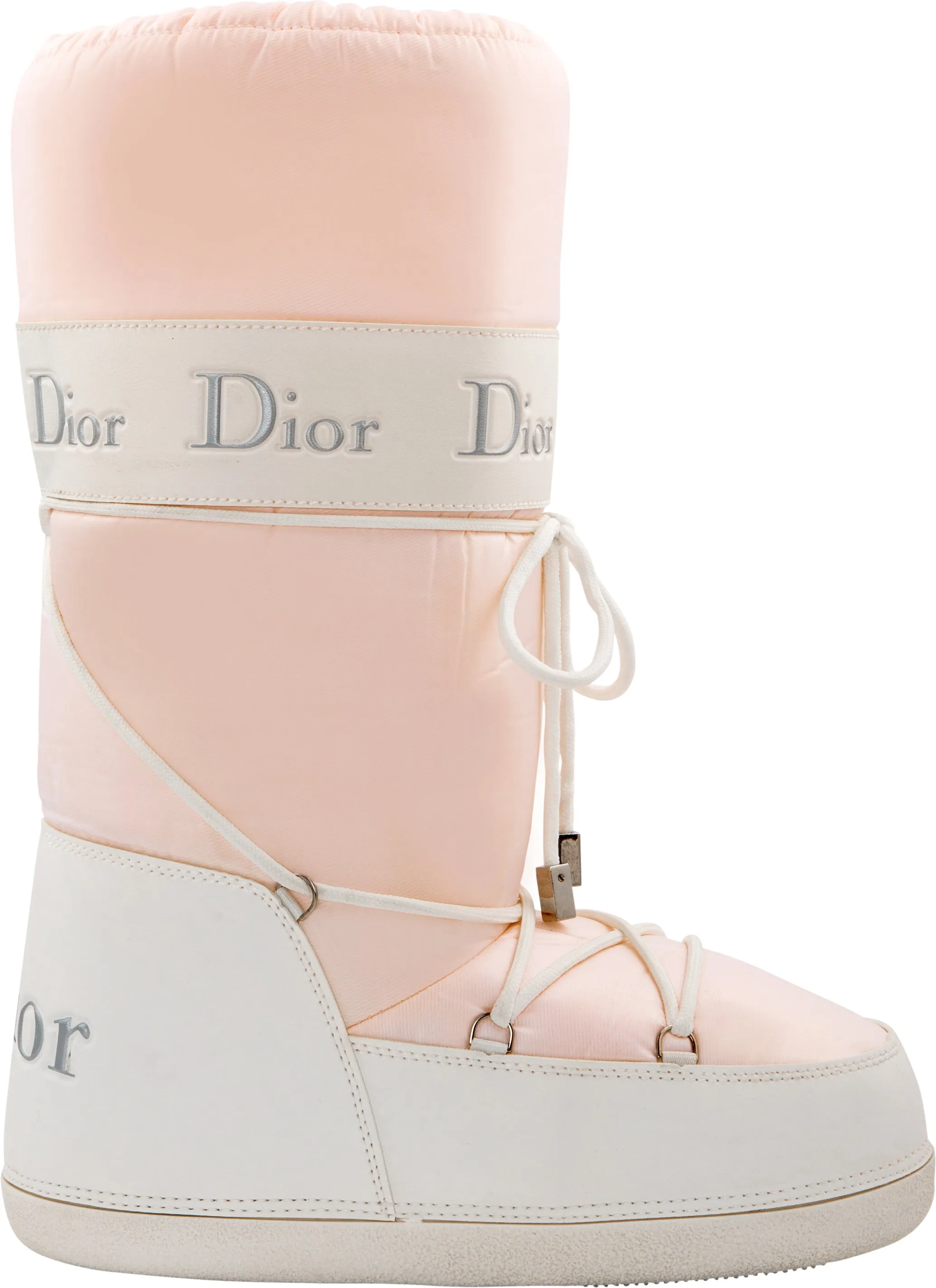 Christian Dior Pink Logo Moon Boots