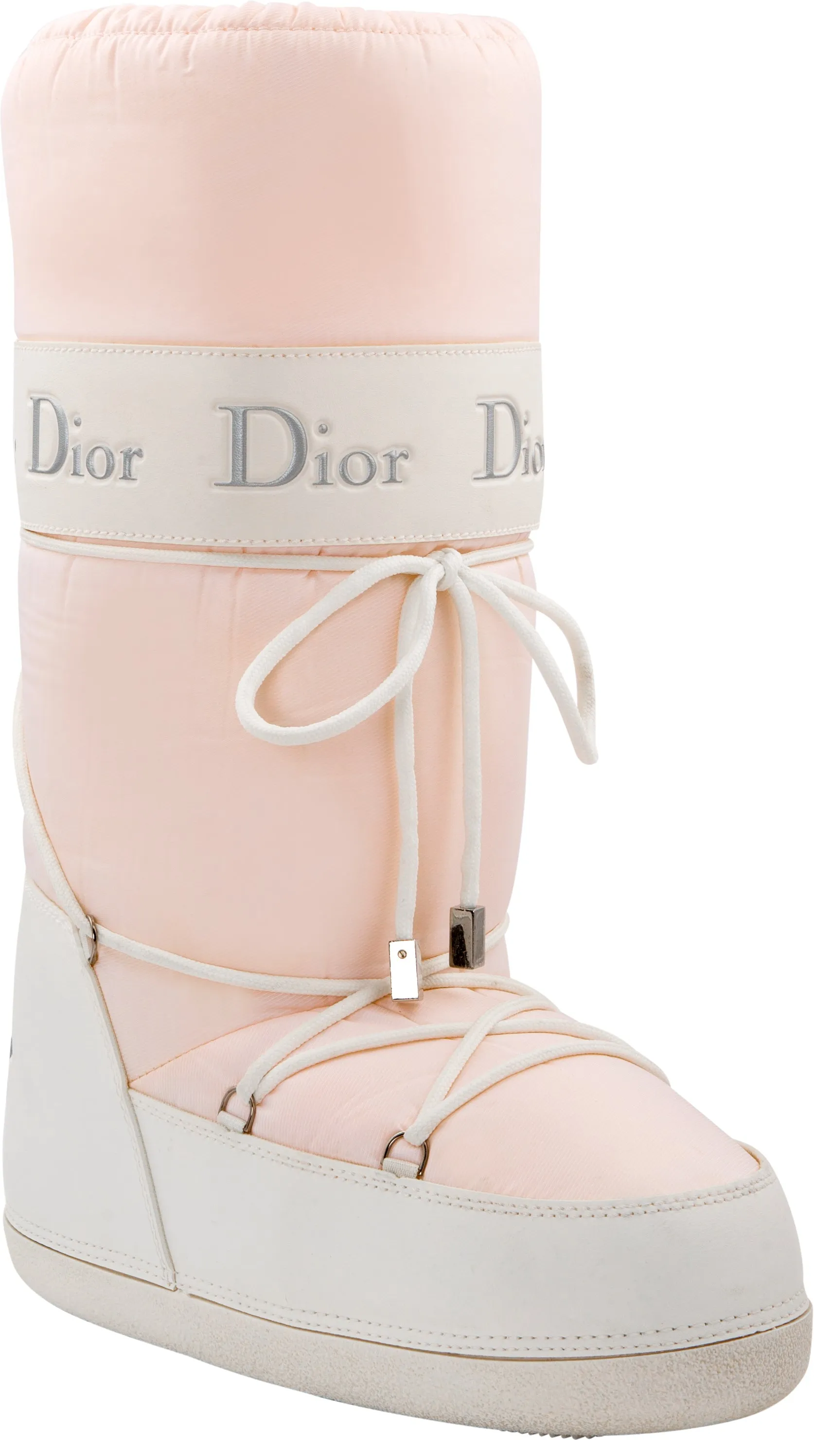 Christian Dior Pink Logo Moon Boots