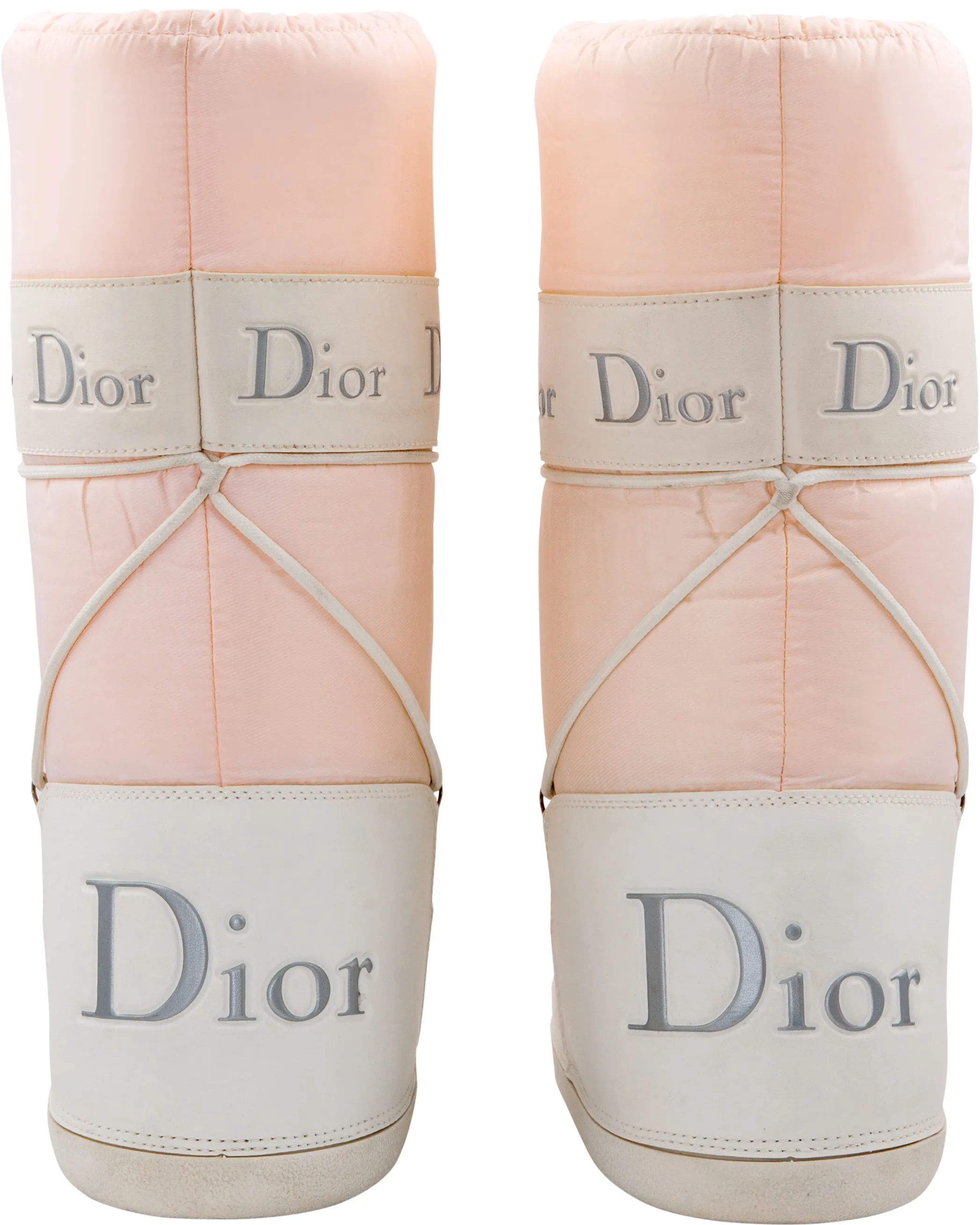 Christian Dior Pink Logo Moon Boots