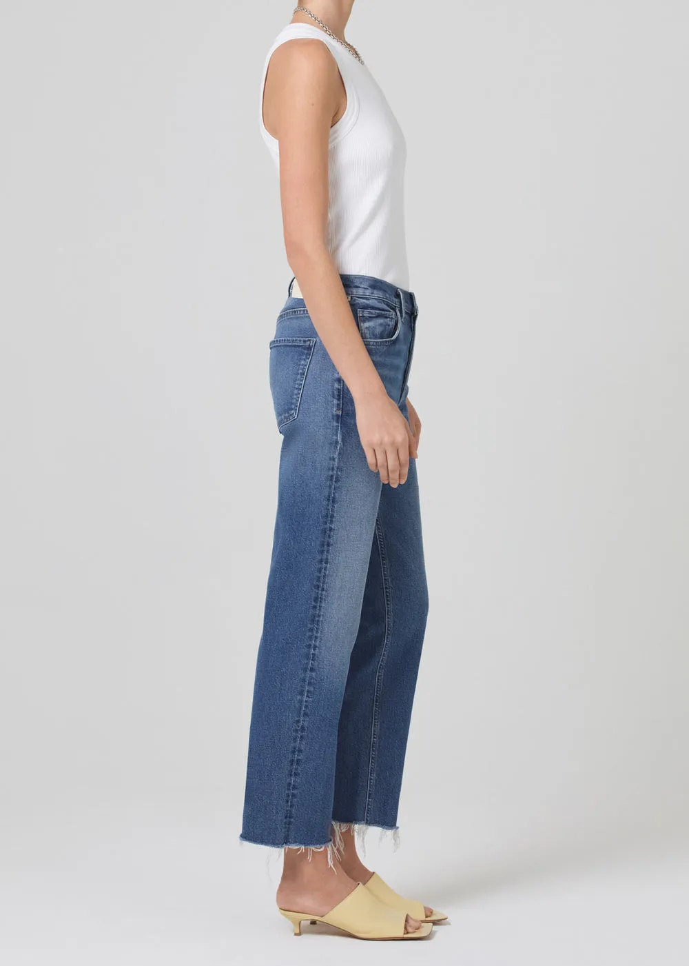 Citizens of Humanity Florence Wide Straight Leg Jean in Blue Lotus