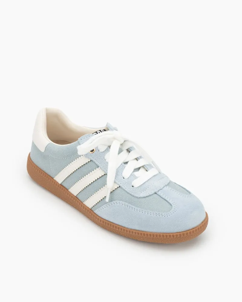 (Clean Up - US 8) Light Blue Suede Leather Flat Sneakers