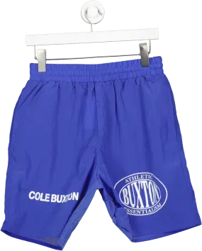 Cole Buxton Double Sports Logo Shorts Cobalt Blue UK M