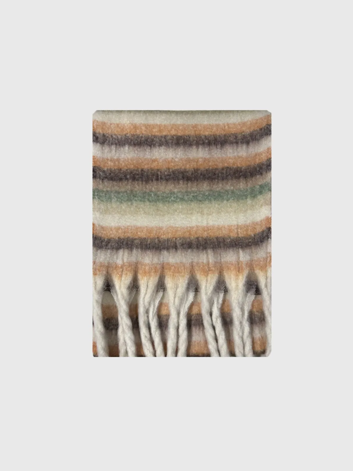 Colorful Stripes Cozy Scarf with Fringes