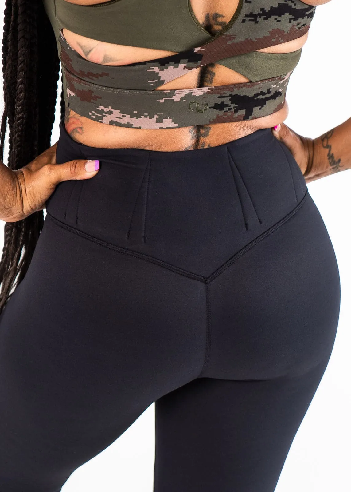 Concealed Carry Leggings Without Pockets | Black