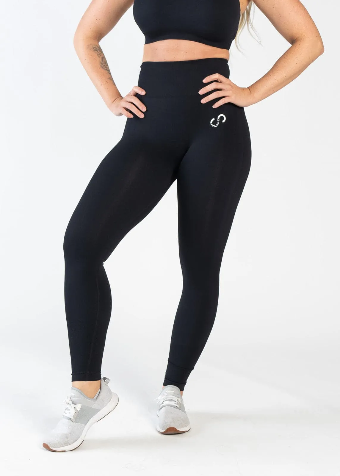 Contour Seamless Leggings | Black